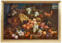 Largillière, Nicolas de (Attrib.): Stillleben mit Blumen und Früchten