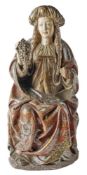 Gotische Madonna mit Weintrauben, Nordfrankreich, um 1500