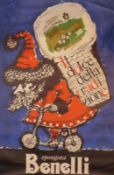 Werbeplakat für den Weihnachtskuchen "Spongate Benelli", Italien, 1959