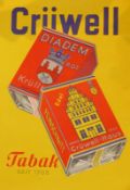 Werbeplakat für "Crüwell"-Tabak, Deutschland, 1950er Jahr