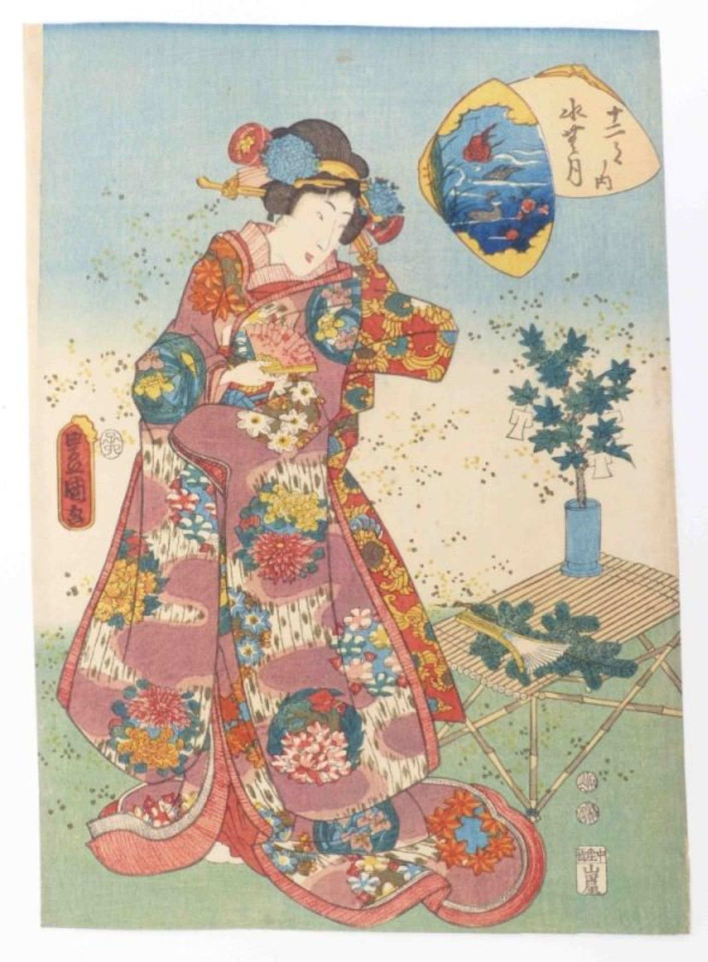 Utagawa Kunisada (Toyokuni III.), Der 6. Monat - Minazuki - Bild 2 aus 4