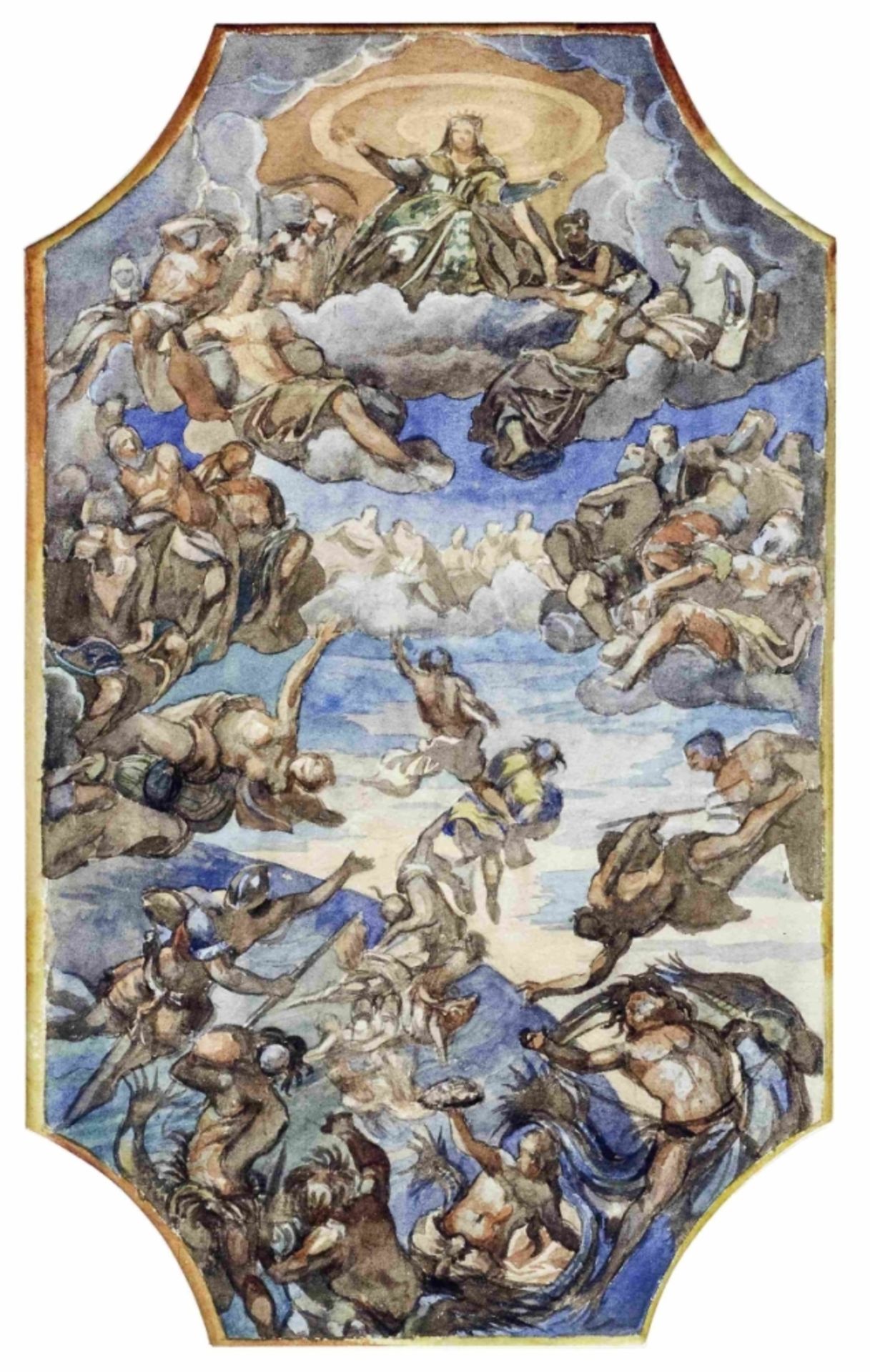 Tintoretto, Jacopo - Nachfolger, Bozzetto für ein Deckengemälde - Image 2 of 2