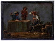 Bramer, Leonaert (Attrib.): Nächtliche Szene mit Soldaten um einen Tisch