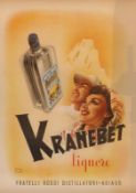 Werbeplakat für den Kräuterlikör "Kranebet", Italien, 1946