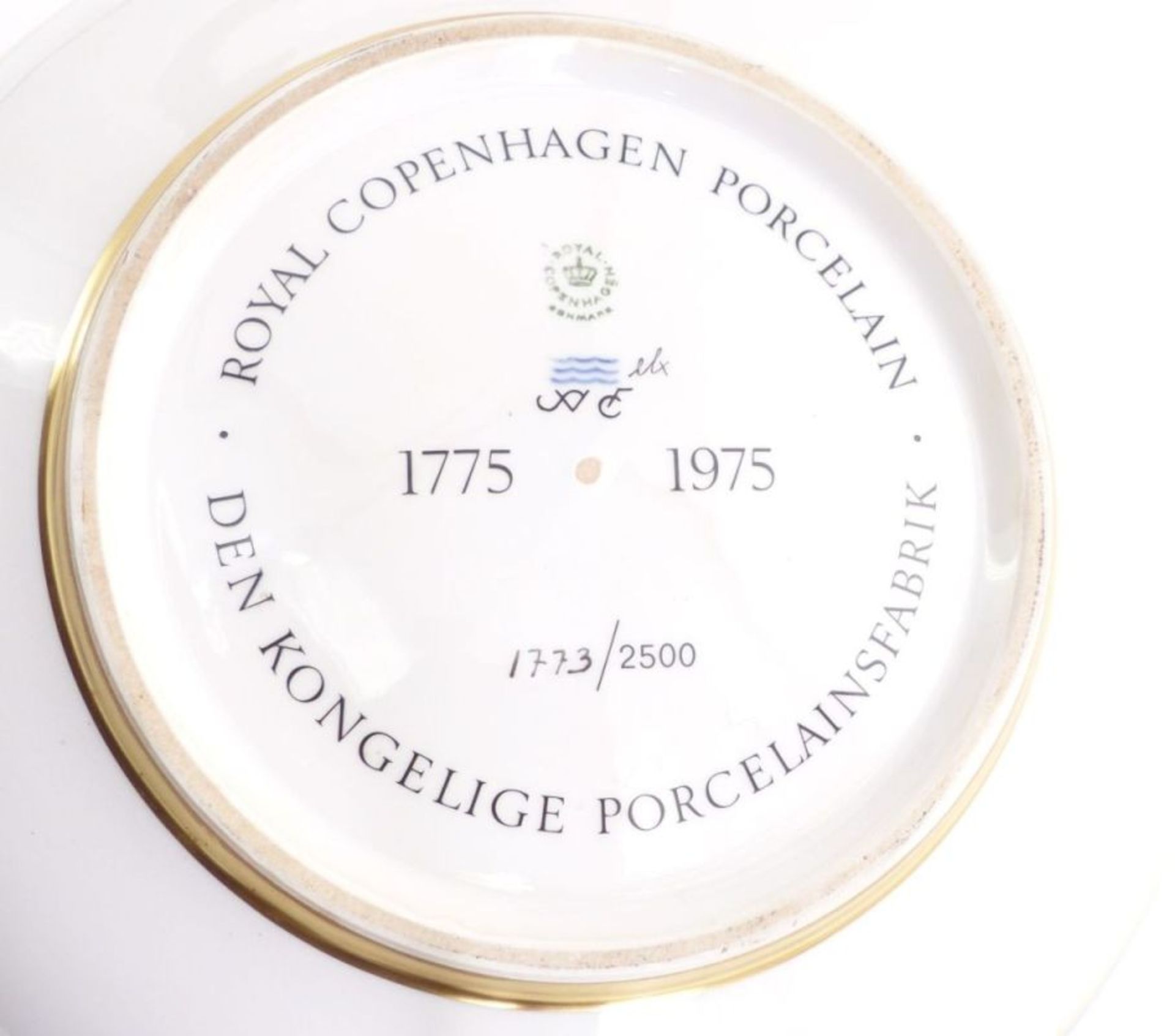 Große Schale zum 200jährigem Jubiläum der Manufaktur 1775-1975, Royal Copenhagen, 1975 - Image 4 of 6