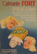 Werbeplakat für das Schmerzmittel "Calmante Fort", Italien, 1950er Jahre