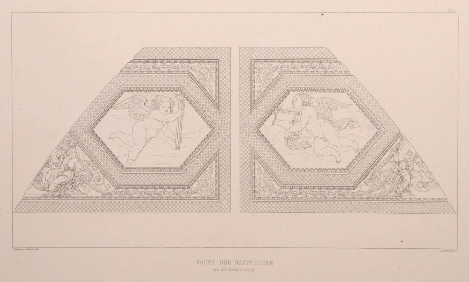 Ferdinand Luthmer  / Dedaux "Zimmer der Maria von Medici im Palast Luxemburg in Paris". 1877. - Bild 9 aus 12