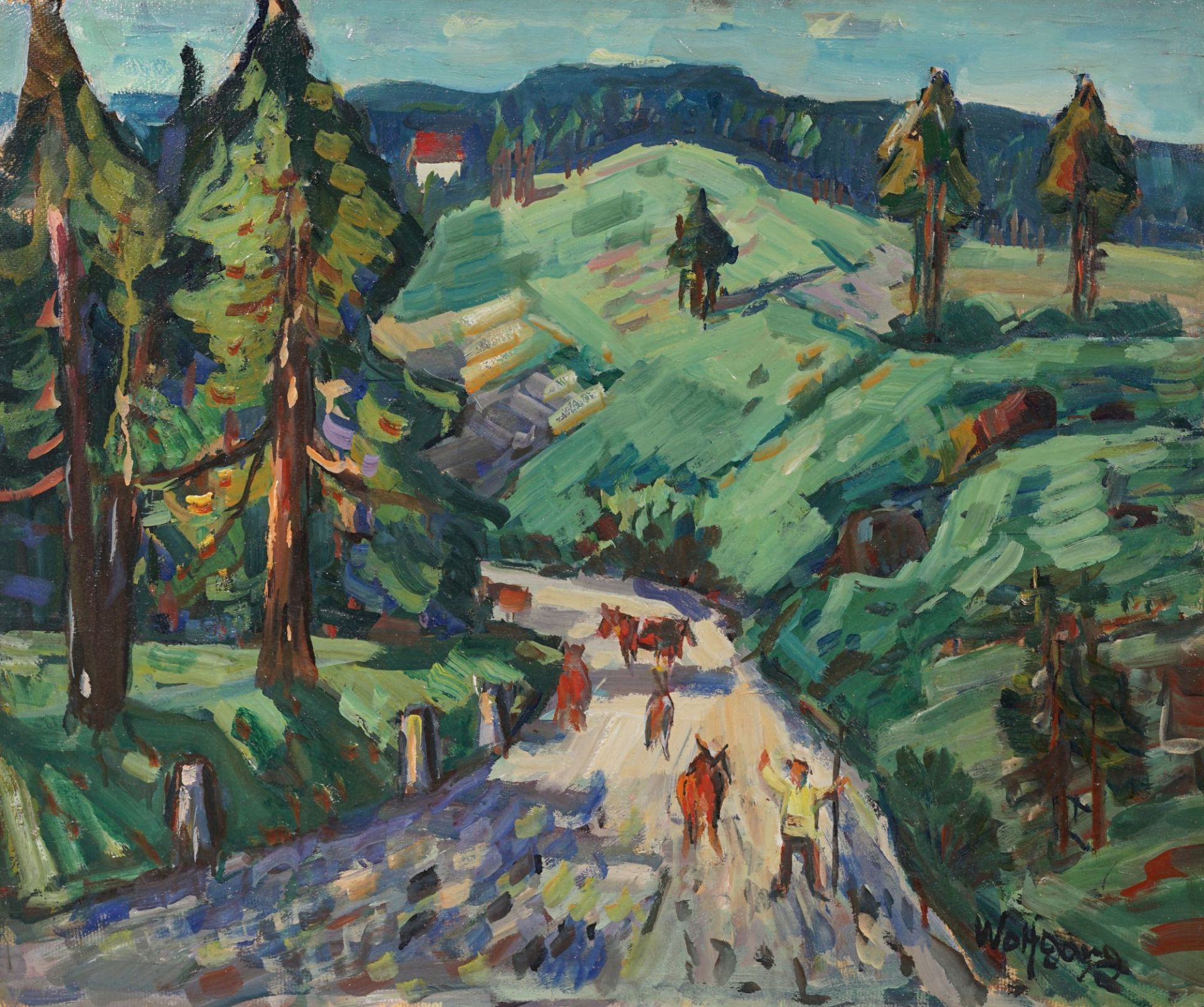 Alexander Wolfgang "Landschaft im Fränkischen Jura". 1937.