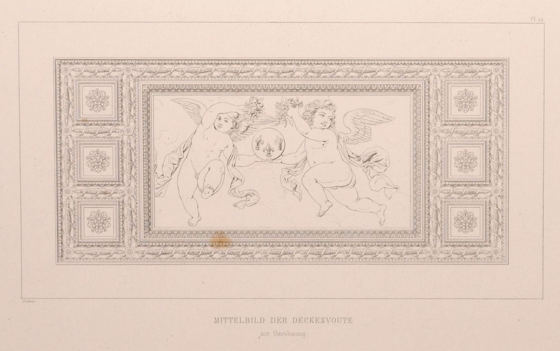 Ferdinand Luthmer  / Dedaux "Zimmer der Maria von Medici im Palast Luxemburg in Paris". 1877. - Bild 11 aus 12