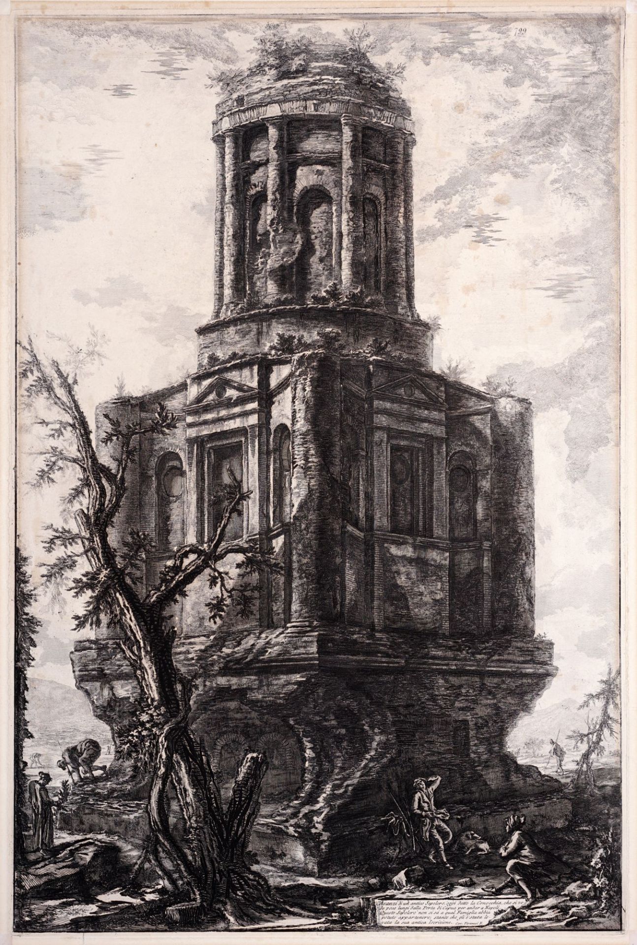 Giovanni Battista Piranesi "Avanzi di uno antico Sepolcro". 1776.