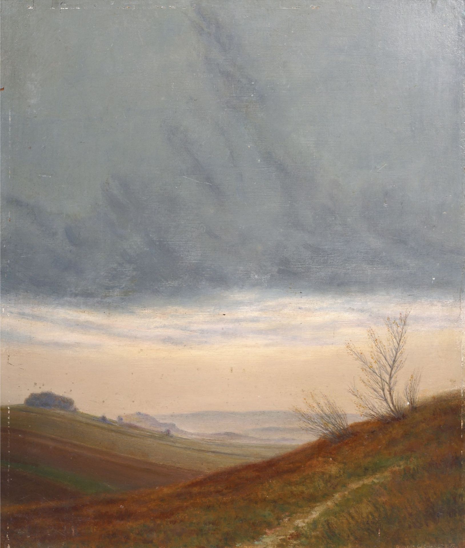 Rudolf Gebhardt "Hellerau" (Landschaft bei Dresden im Morgennebel). 1918.