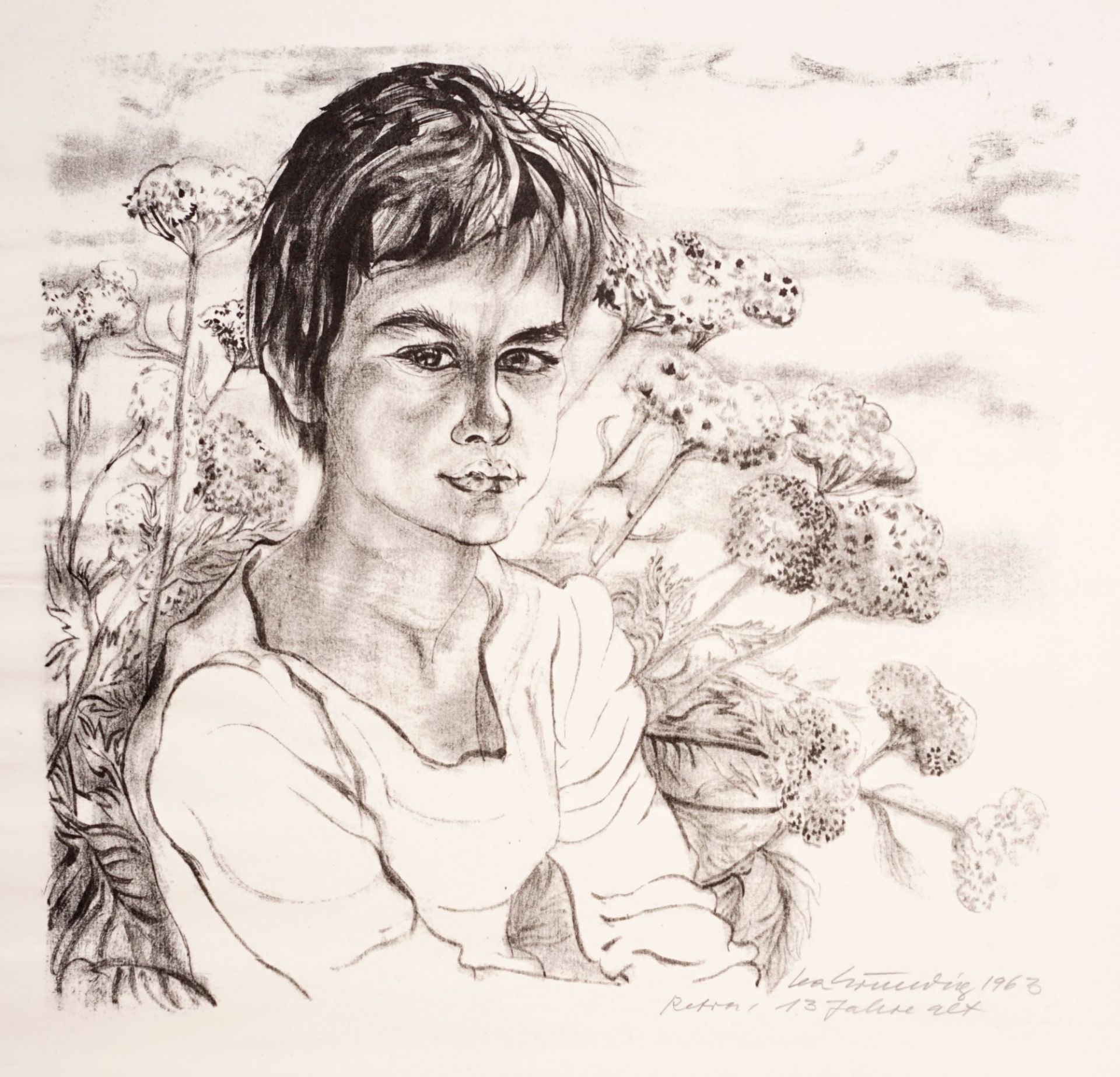 Lea Grundig "Petra, 13 Jahre alt" / Petra. 1963/1963.