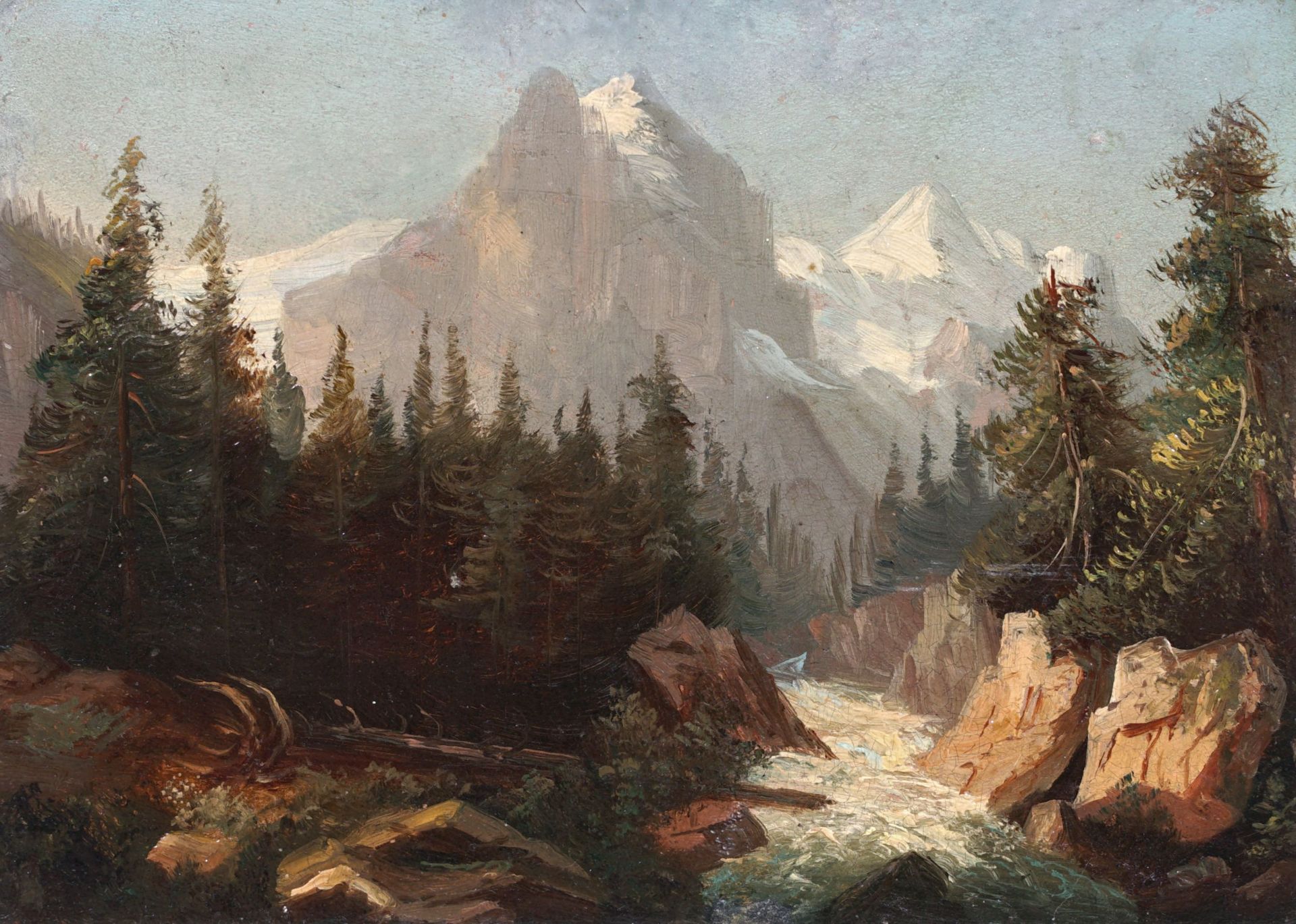 Heinrich Georg Crola (zugeschr.) "Nebelhorn" (Allgäuer Alpen). 19. Jh.