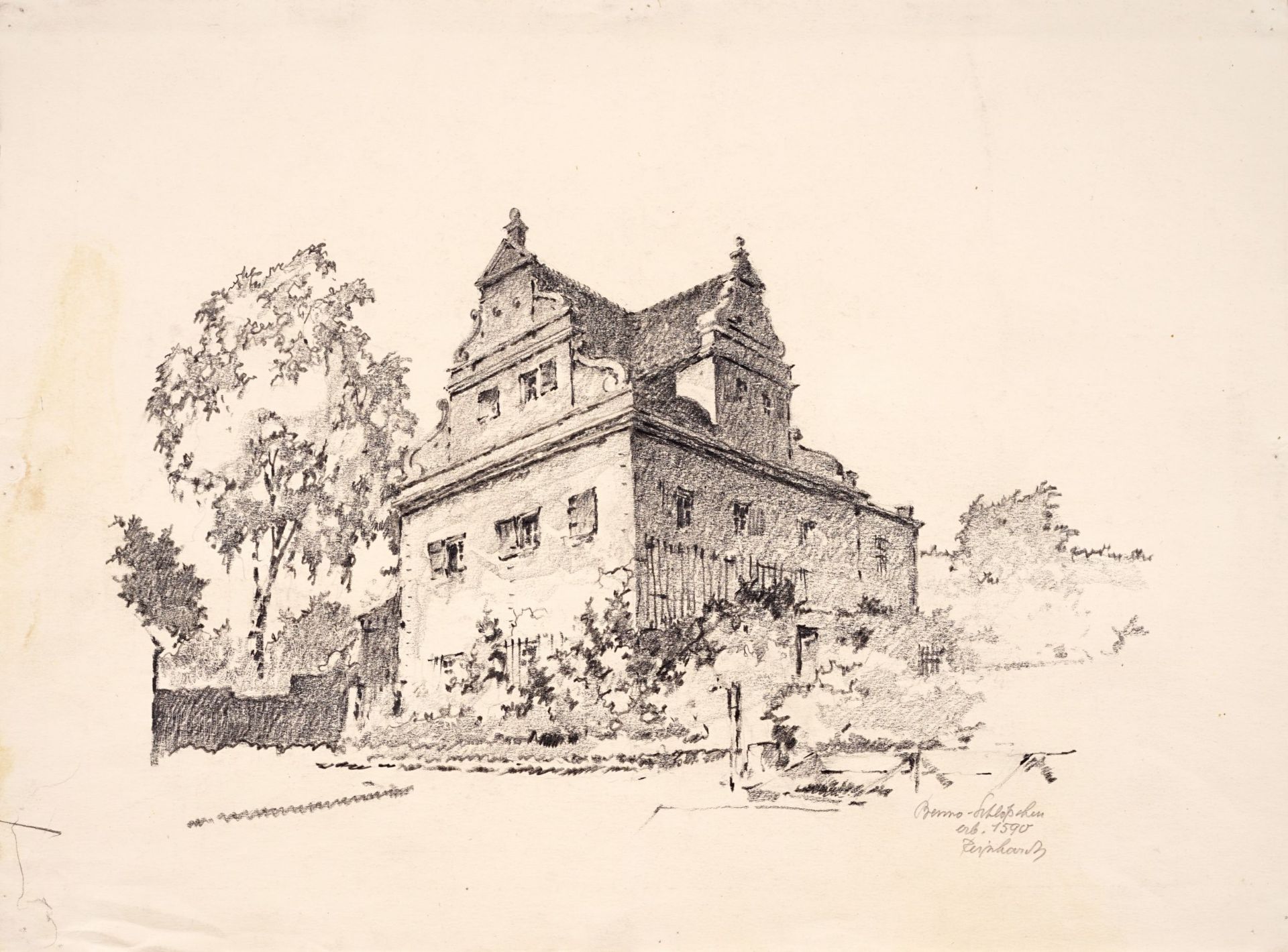 Otto Reinhardt "Benno-Schlößchen" / "Kirche Radebeul Zitzschewig" (Johanneskapelle) / "Lößnitz ...