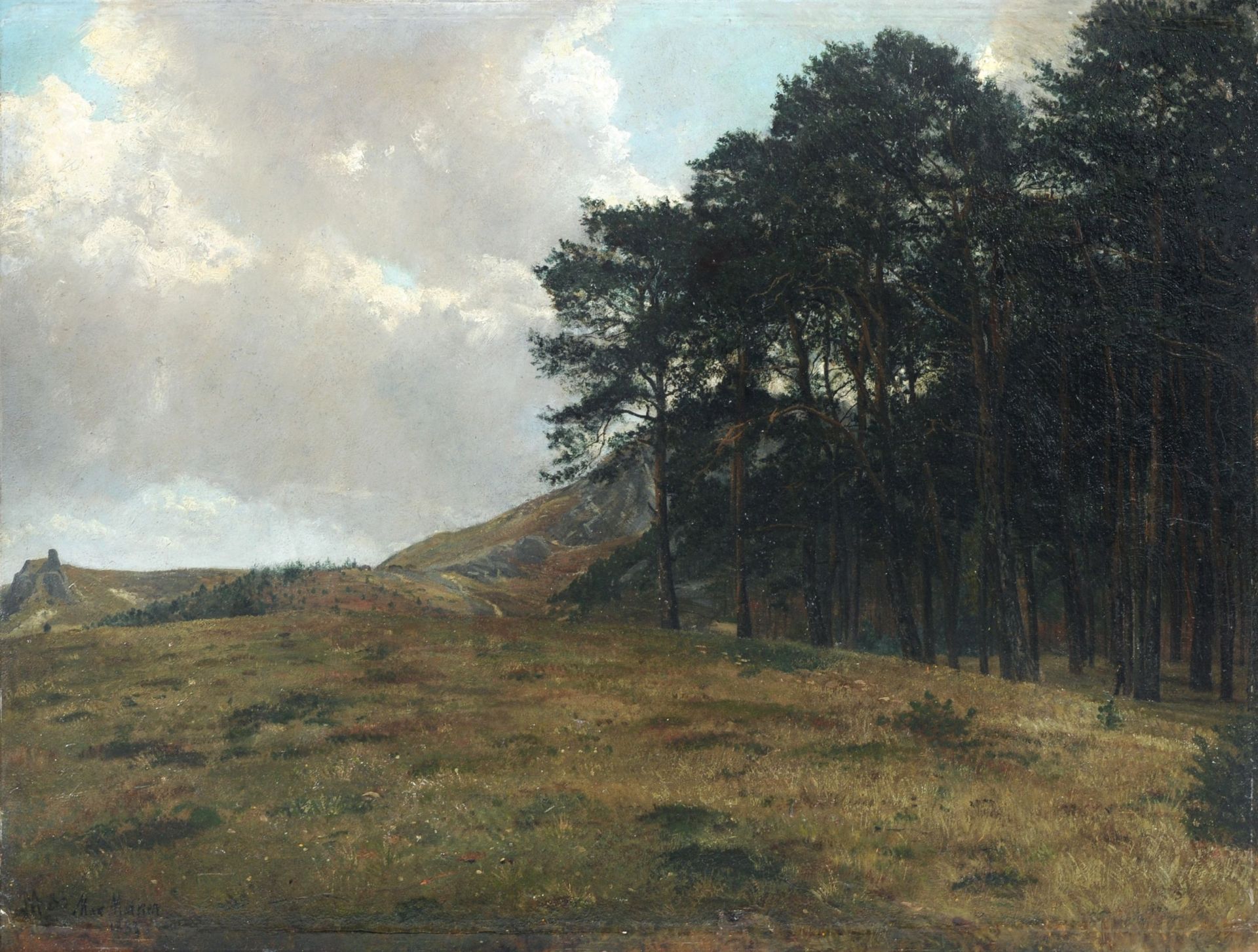Max Merker "An der Teufelsmauer bei Timmenrode" (Harz). 1883.