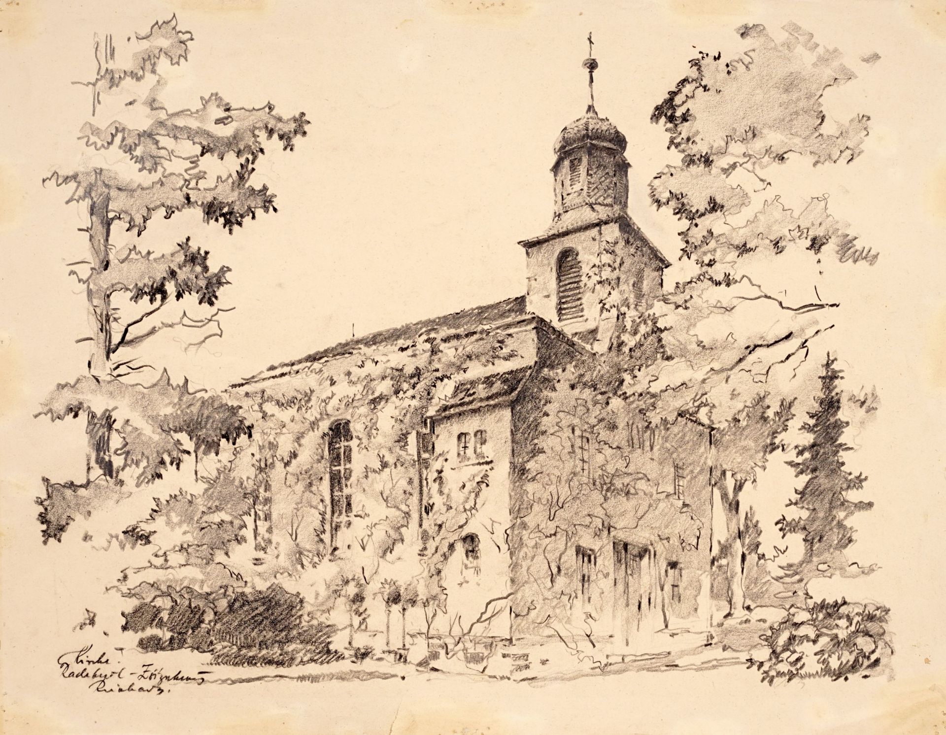 Otto Reinhardt "Benno-Schlößchen" / "Kirche Radebeul Zitzschewig" (Johanneskapelle) / "Lößnitz ... - Image 2 of 3