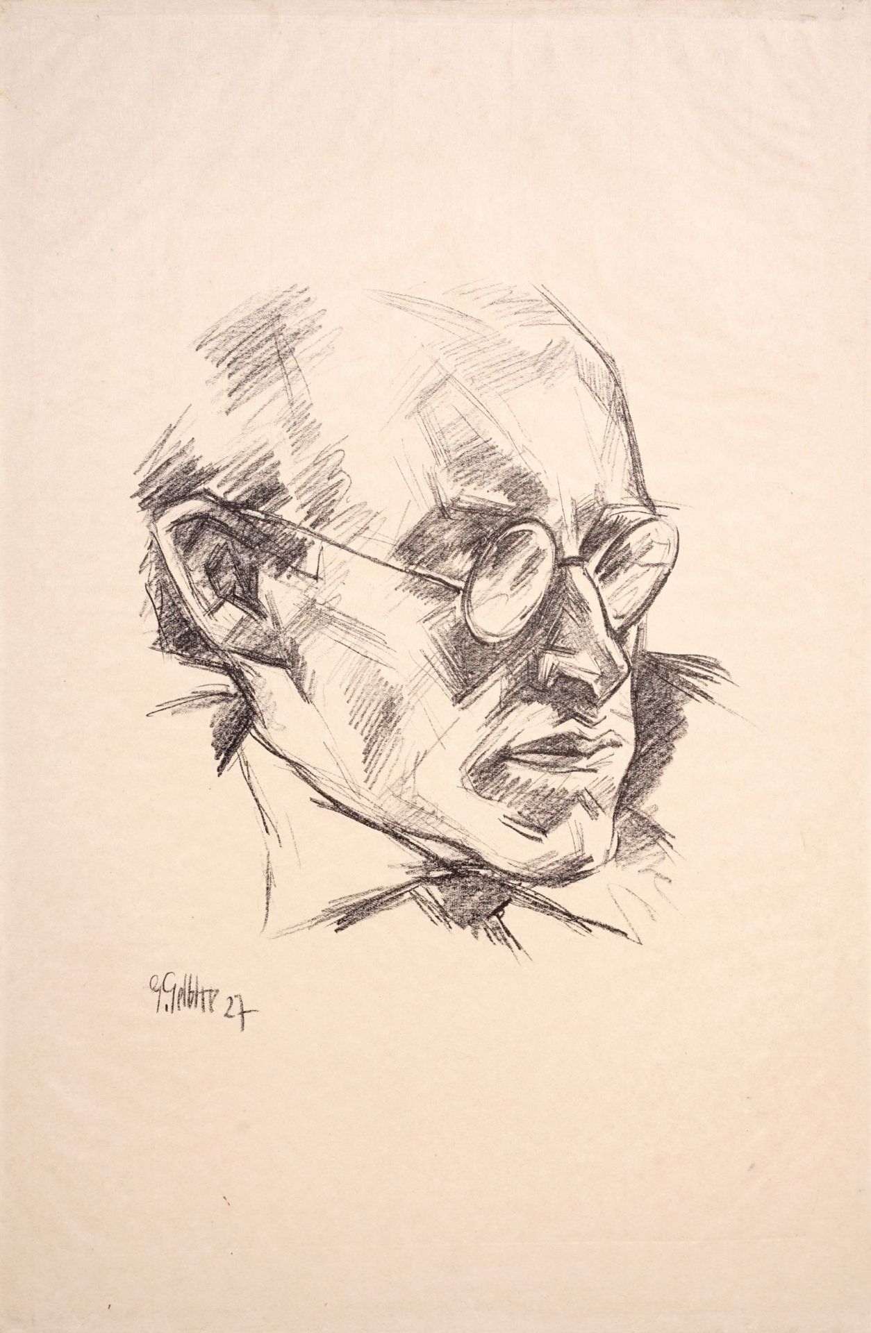 Georg Gelbke, Selbstporträt. 1927. / Józef Rosner, Porträt Georg Gelbke. 1932.