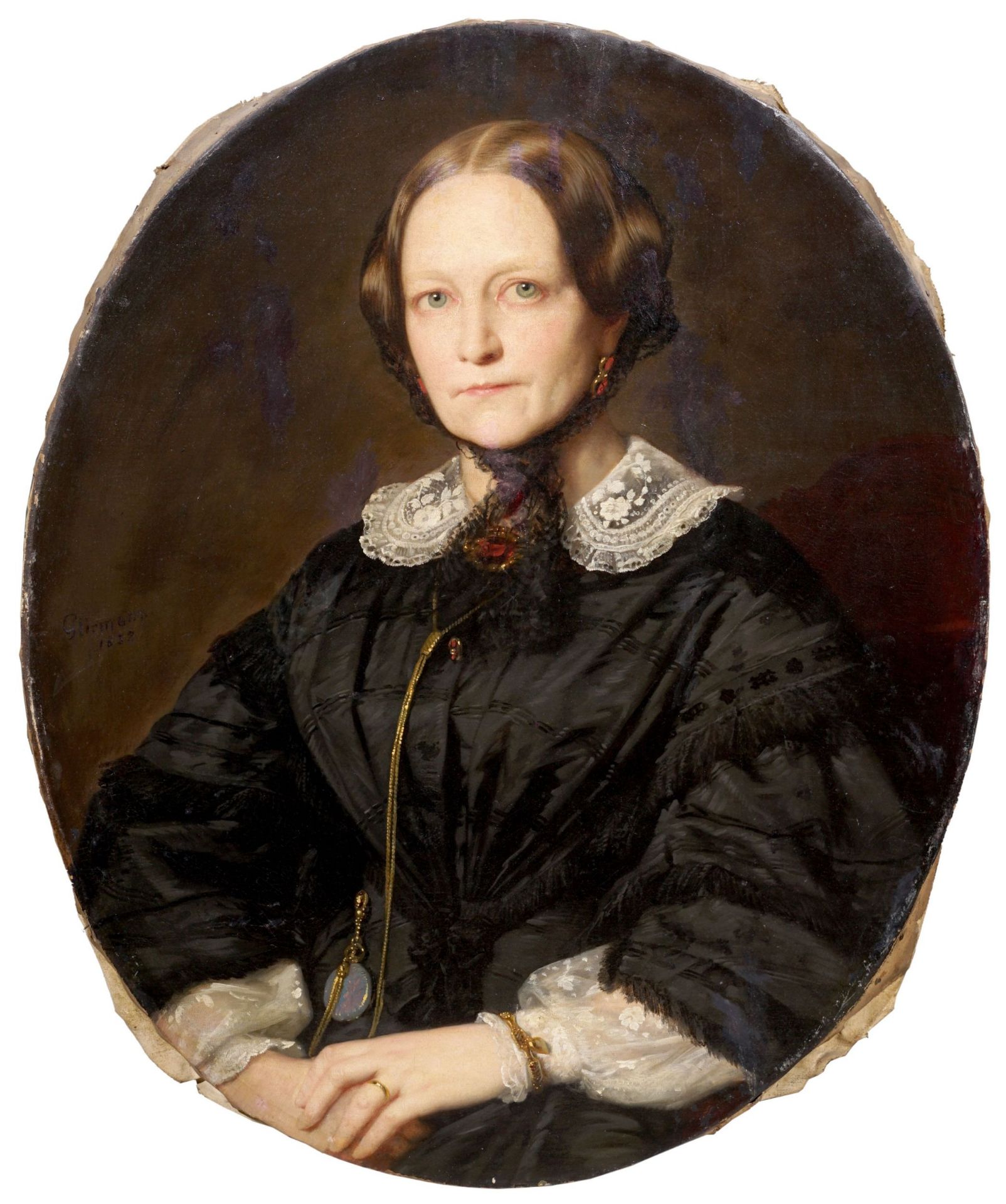 Albert Phillip Gliemann, Bildnis der Maria Antonia von Neapel, Großherzogin der Toskana (?). 1852.