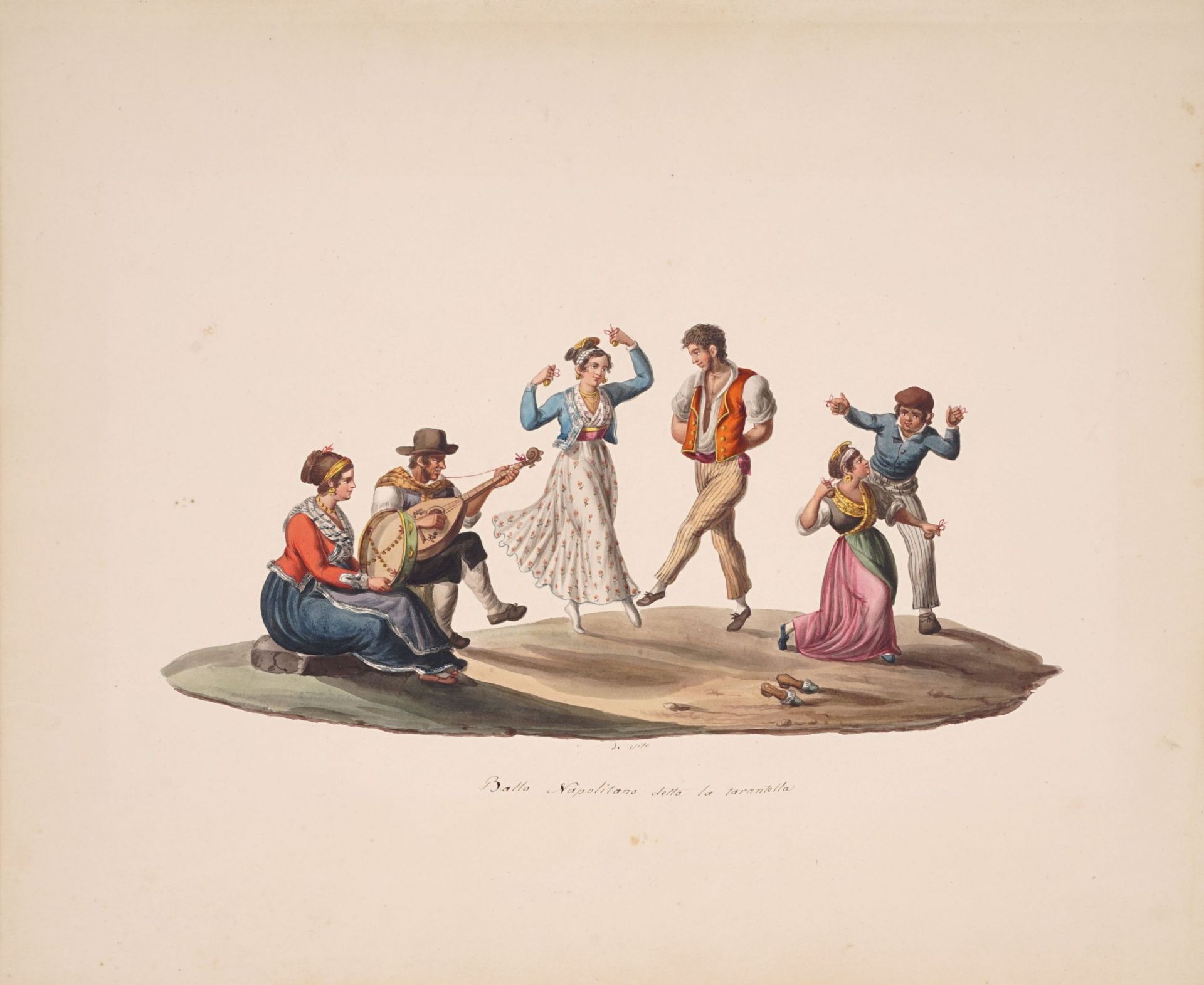 Michela de Vito, 13 folklorisitsche Szenen aus Italien. Wohl um 1830. - Bild 7 aus 15