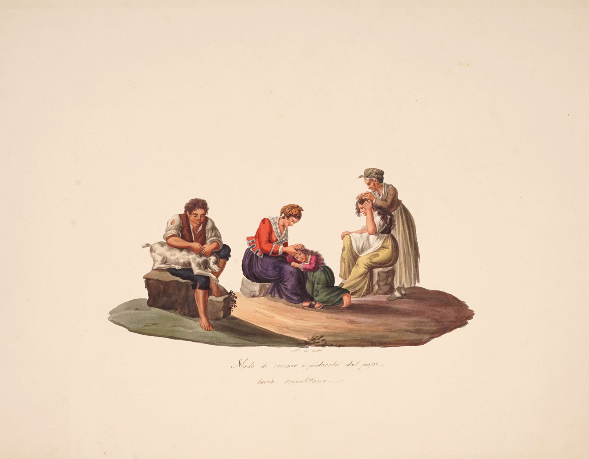 Michela de Vito, 13 folklorisitsche Szenen aus Italien. Wohl um 1830. - Bild 2 aus 15