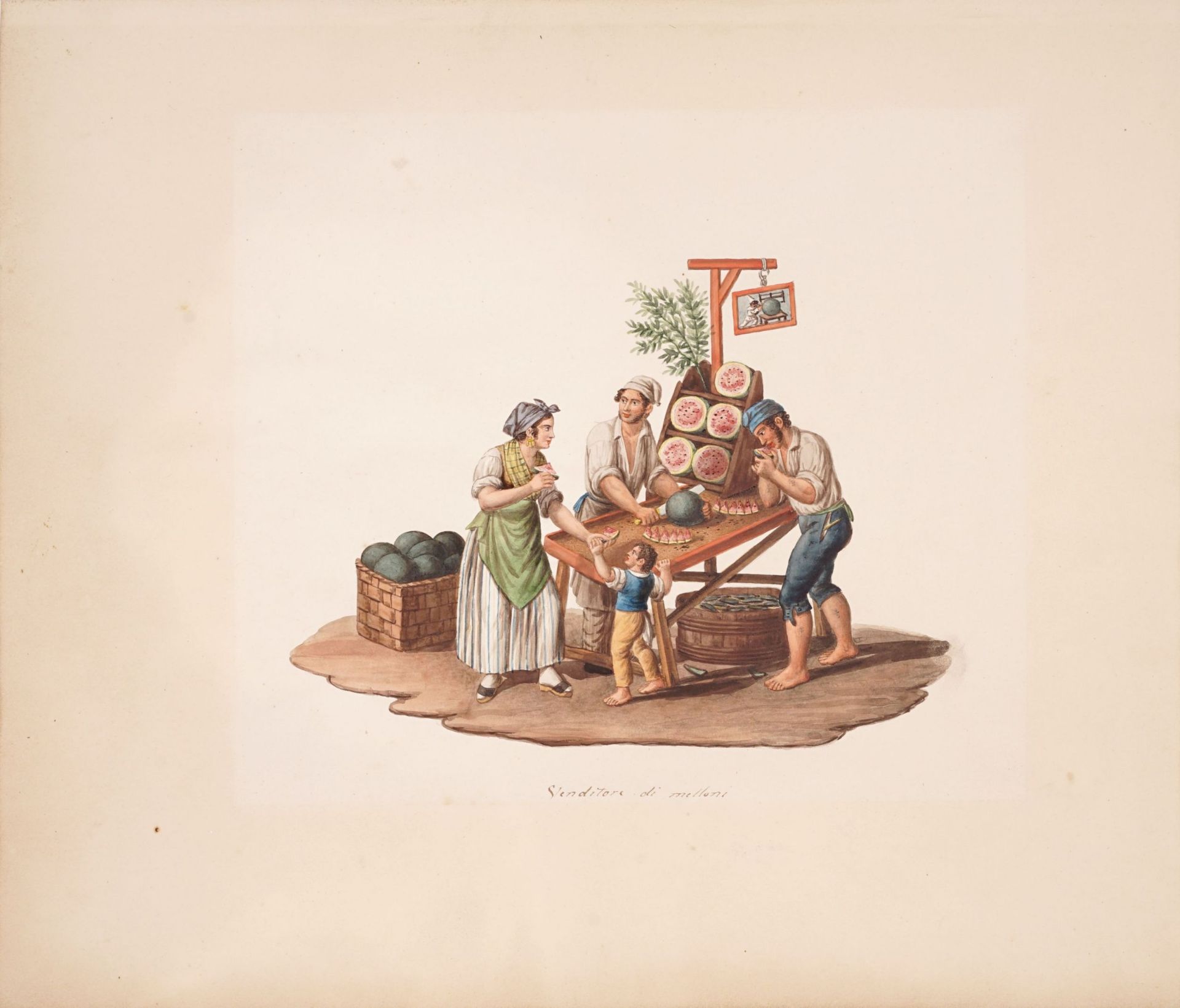 Michela de Vito, 13 folklorisitsche Szenen aus Italien. Wohl um 1830. - Bild 8 aus 15
