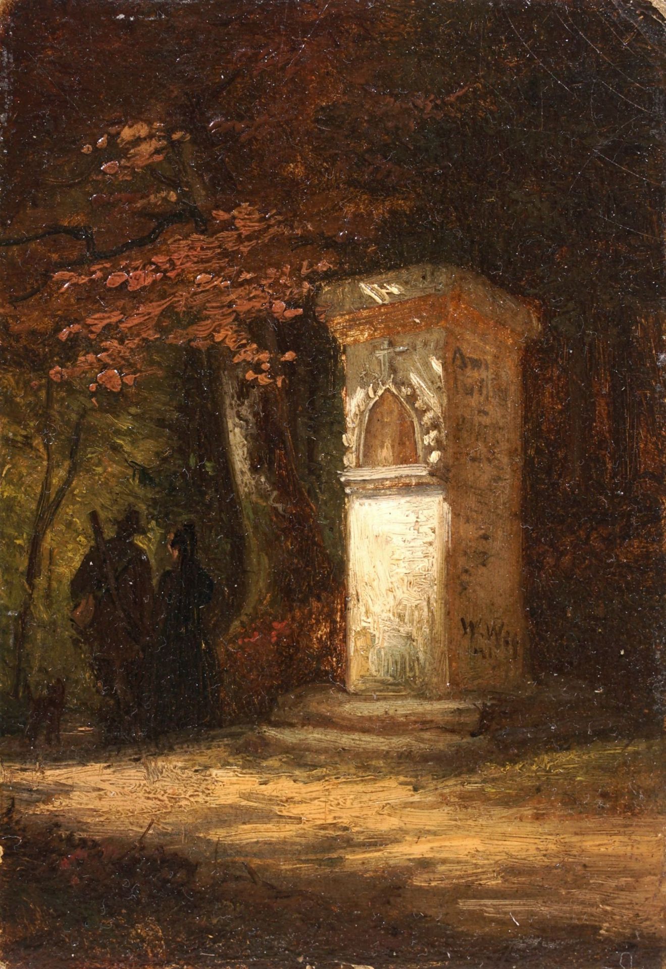 Johann Friedrich Wilhelm Wegener, Betsäule im Böhmisch-Sächsischen Raum. Wohl 1871.