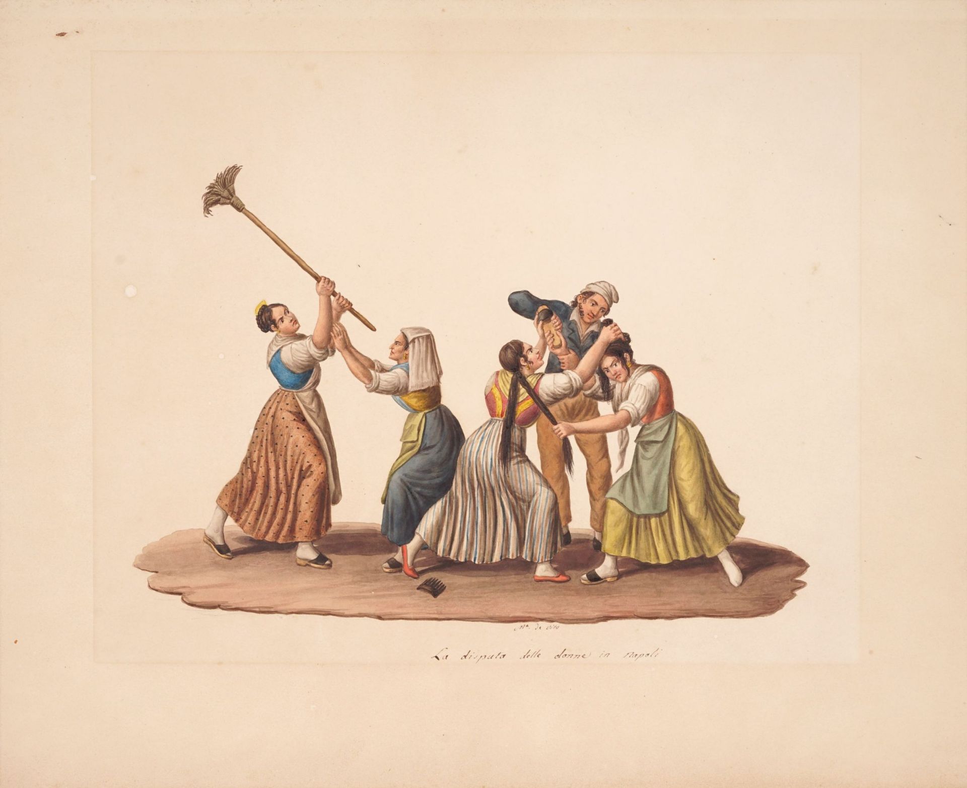 Michela de Vito, 13 folklorisitsche Szenen aus Italien. Wohl um 1830. - Bild 13 aus 15