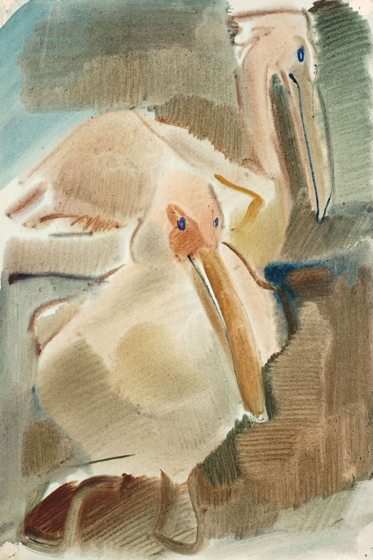 Gerd Böhme, Zwei Tauben / Zwei Pelikane. Wohl 1930er Jahre. - Bild 2 aus 3
