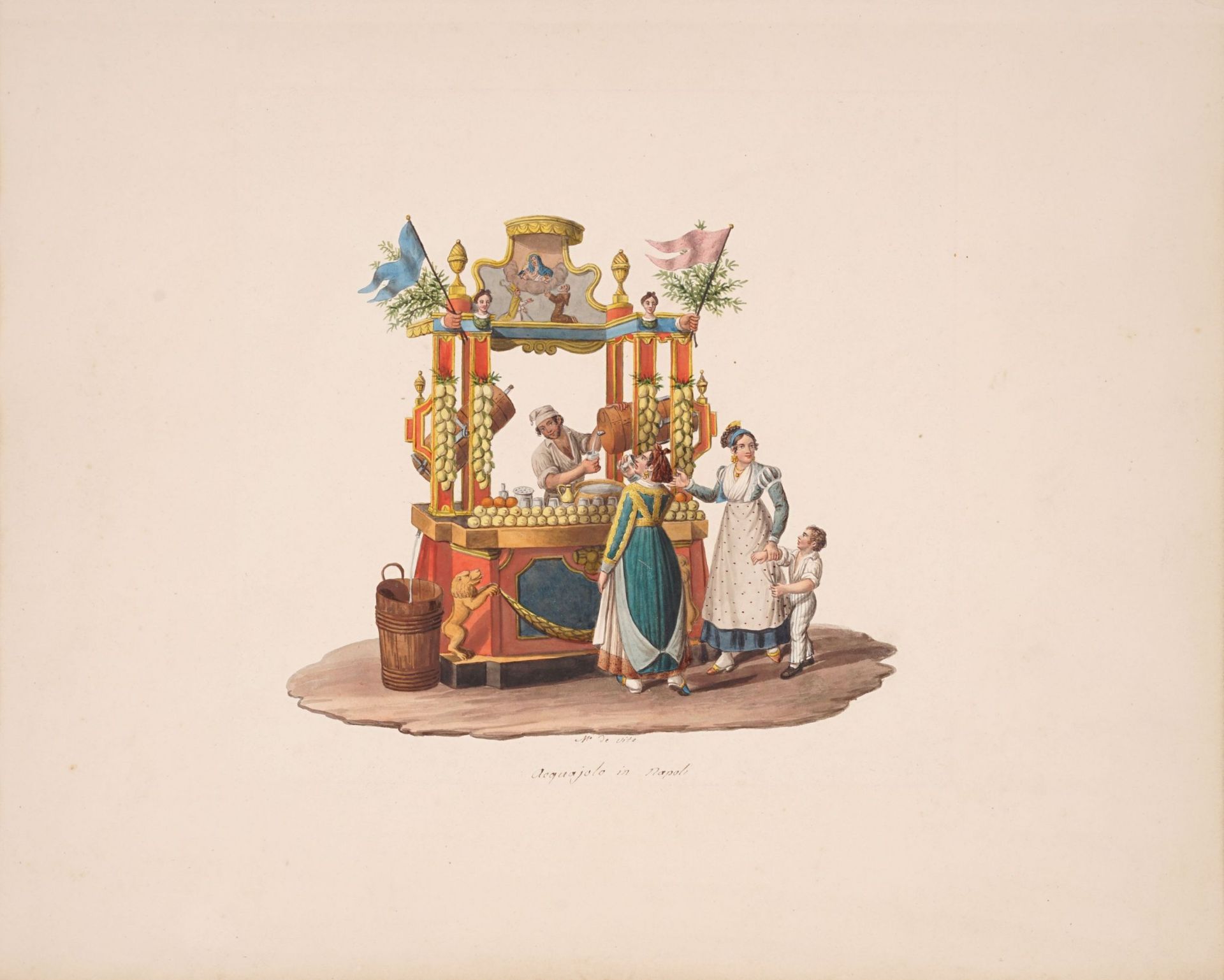 Michela de Vito, 13 folklorisitsche Szenen aus Italien. Wohl um 1830. - Bild 6 aus 15