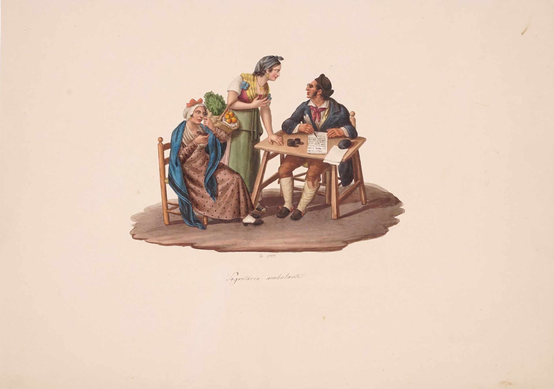 Michela de Vito, 13 folklorisitsche Szenen aus Italien. Wohl um 1830. - Bild 10 aus 15