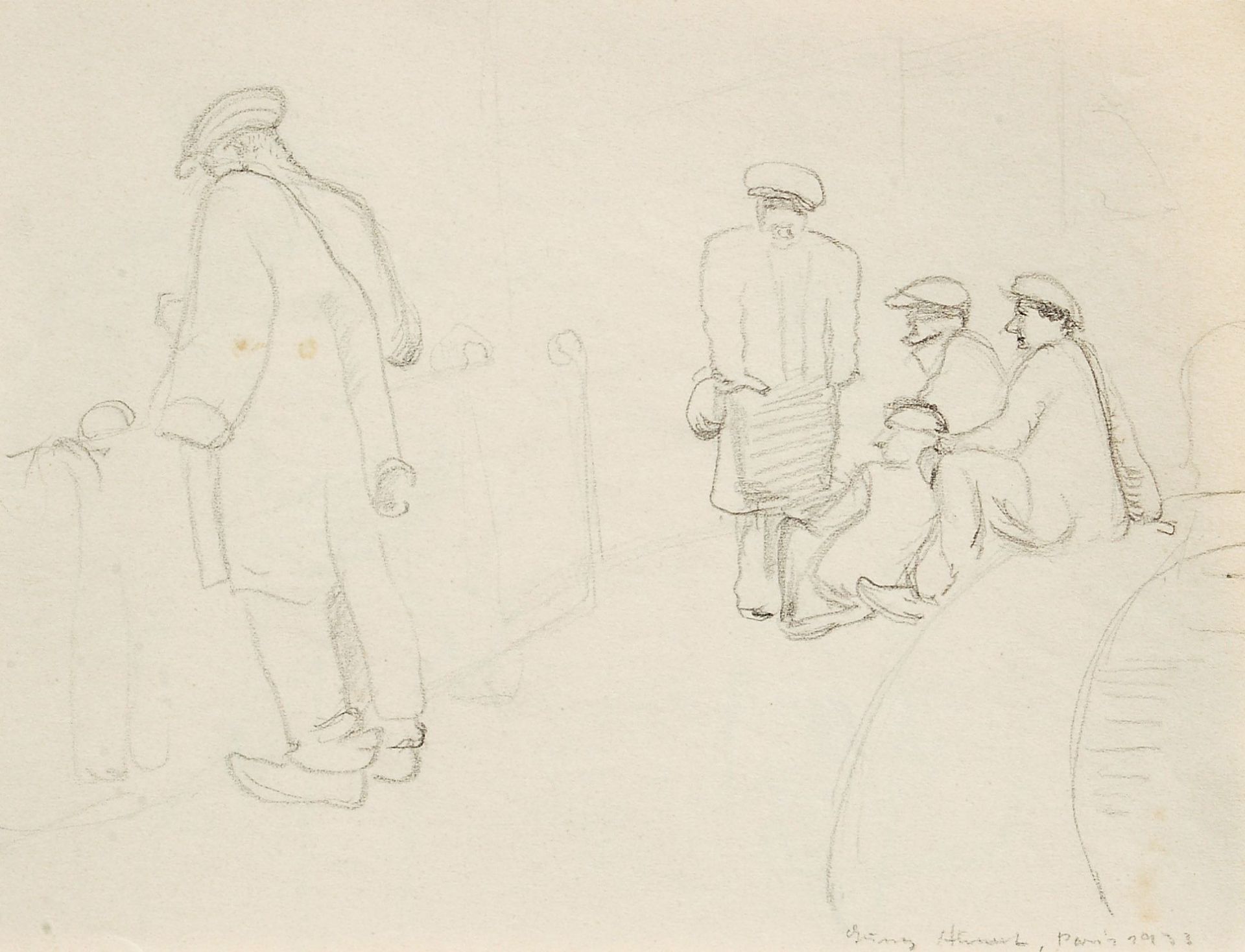 Gussy Hippold-Ahnert, 11 Pariser Zeichnungen. 1933. - Image 2 of 10