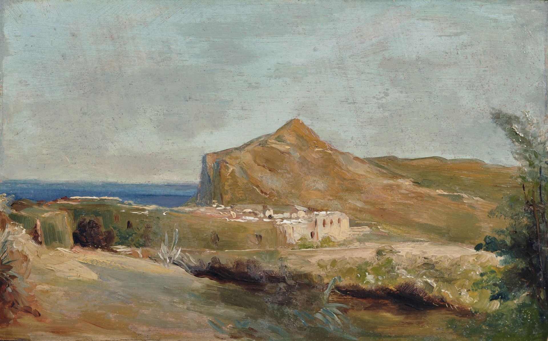 Carl Blechen (Wiederholung nach, Schüler der Berliner Akademie), Capri – Blick auf den Tiberius...