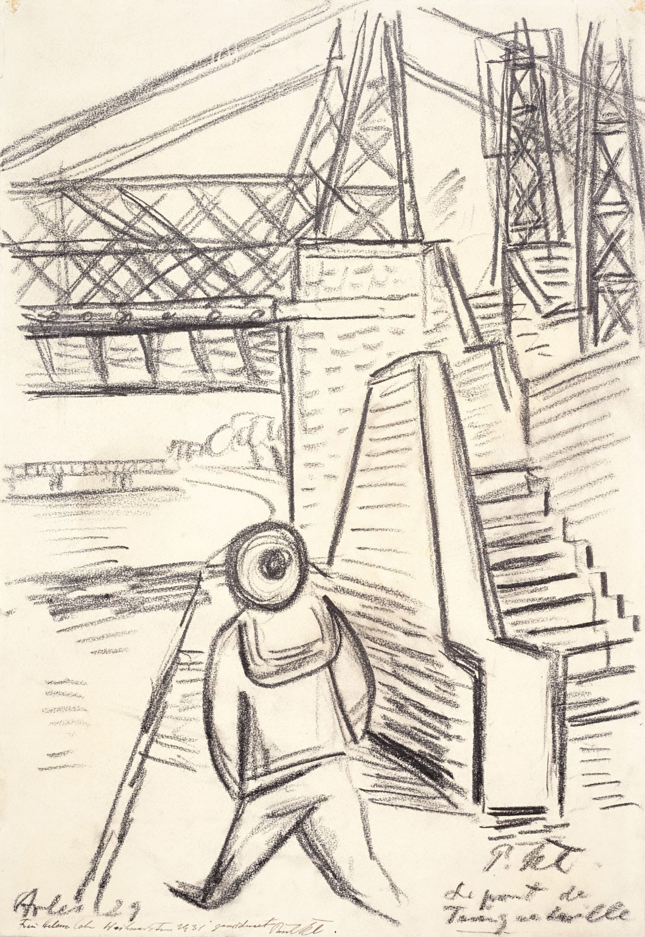Paul Kleinschmidt "Le Pont de Trinquetaille" (Arles, Frankreich). 1929.
