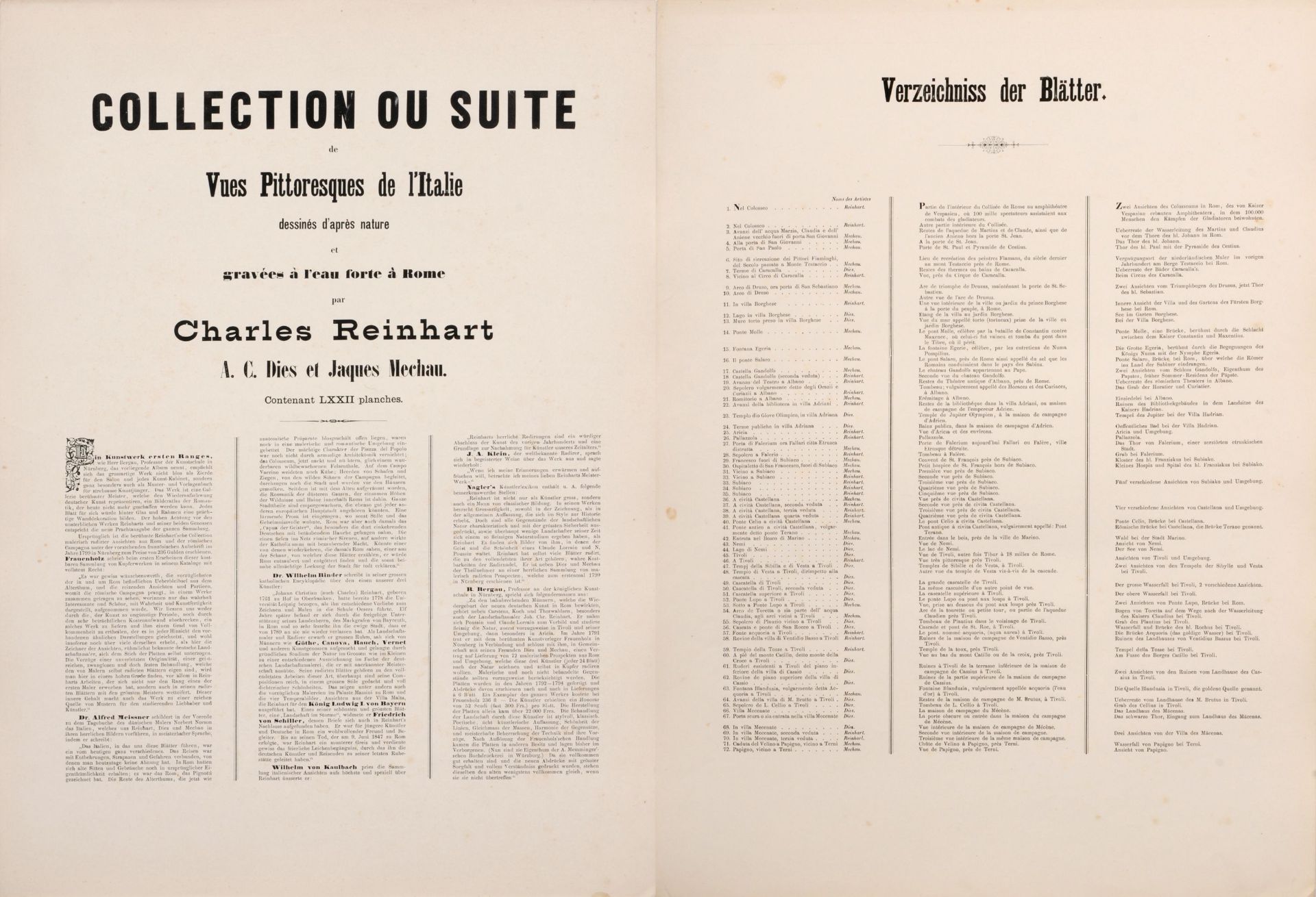 Johann Christian Reinhart, Albert Christoph Dies und Jacob Mechau "Collection de Vues pittoresq... - Bild 2 aus 24