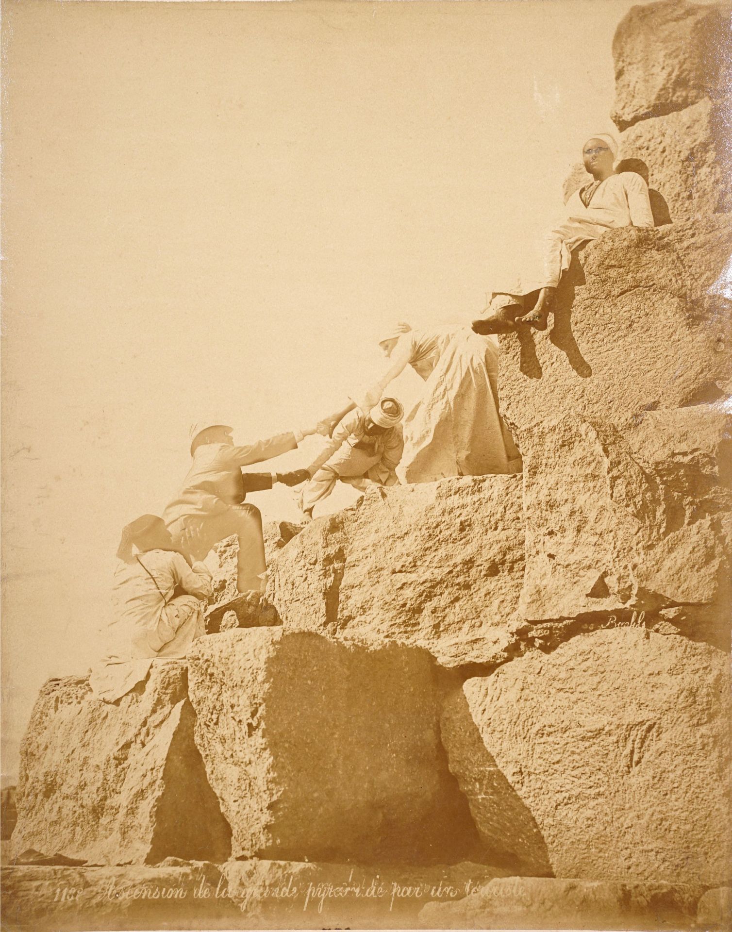 Félix Bonfils "1188 Ascension de la grande pyramide par un touriste" / "134 Karnak. Temple de R... - Image 2 of 2