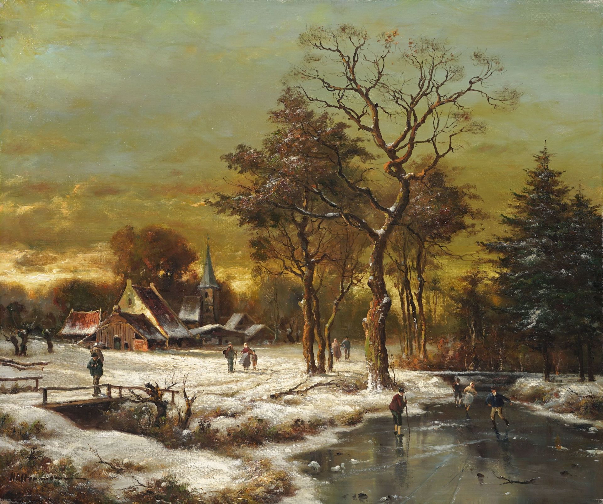 Haltermann, Abendliches Eislaufvergnügen. 2. H. 20. Jh.