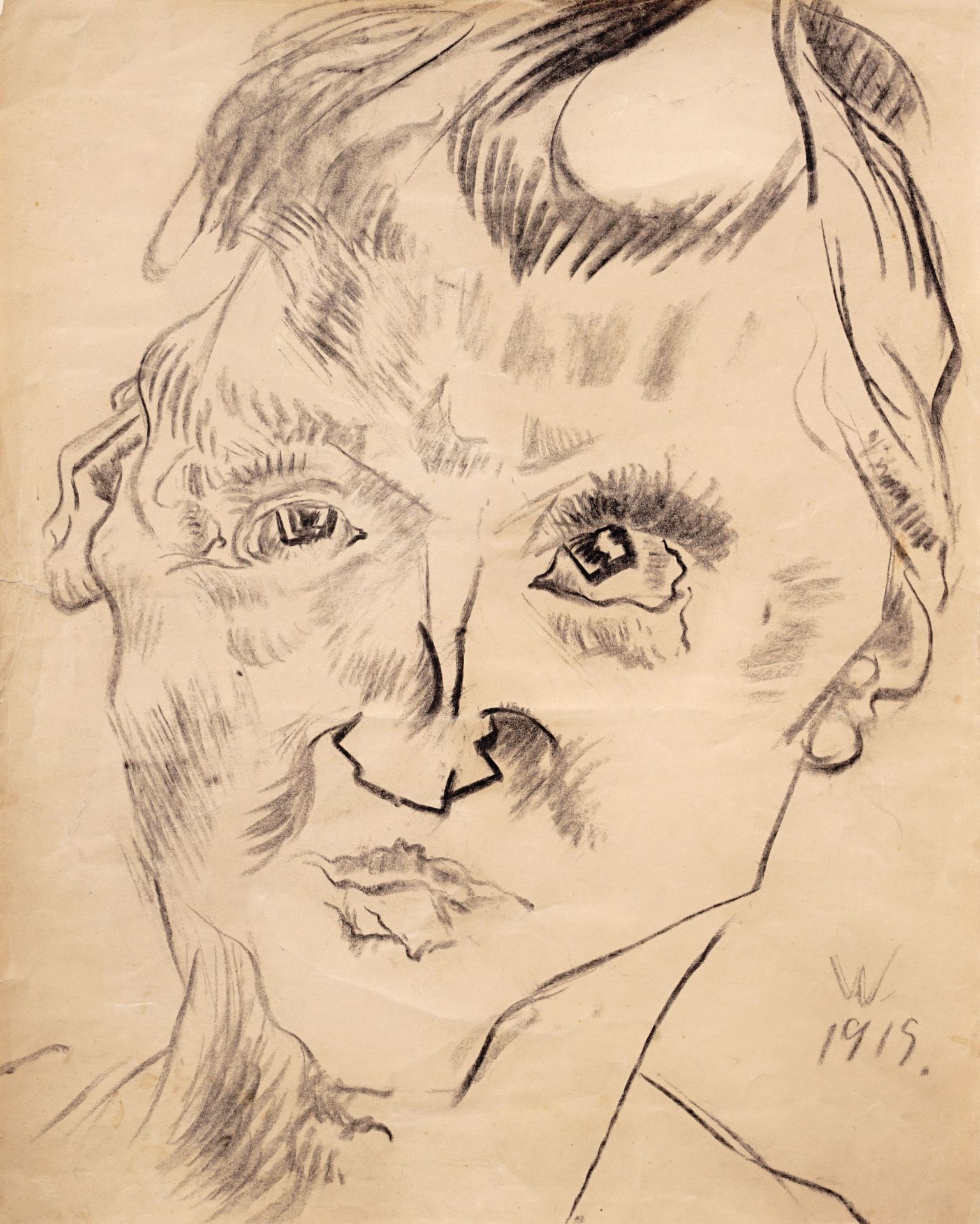 Gert Heinrich Wollheim "Mädchen" (Kopf en face). 1919.