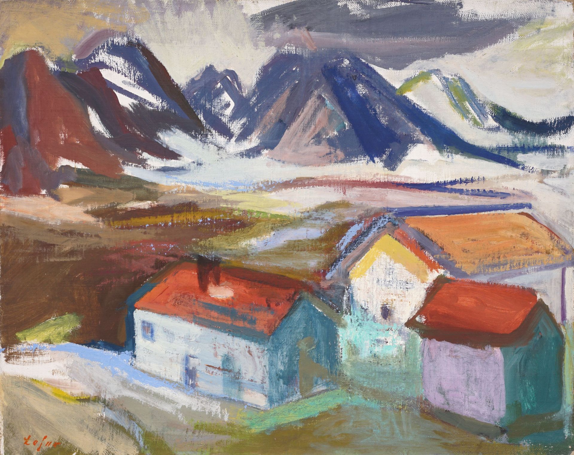 Joseph Loher, Landschaft im Voralpenland. Wohl 1930er Jahre.