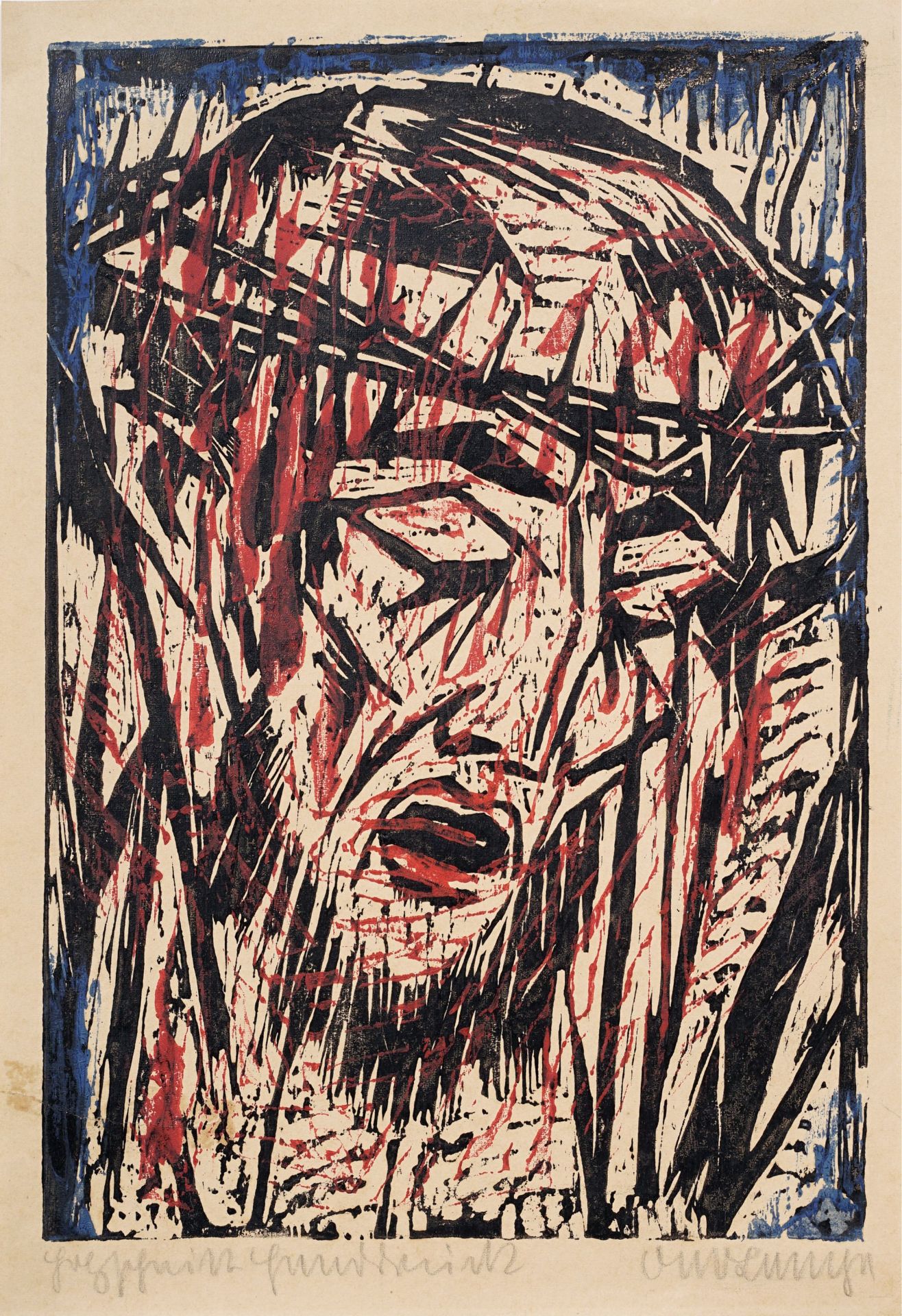 Otto Lange "Christuskopf". 1916.