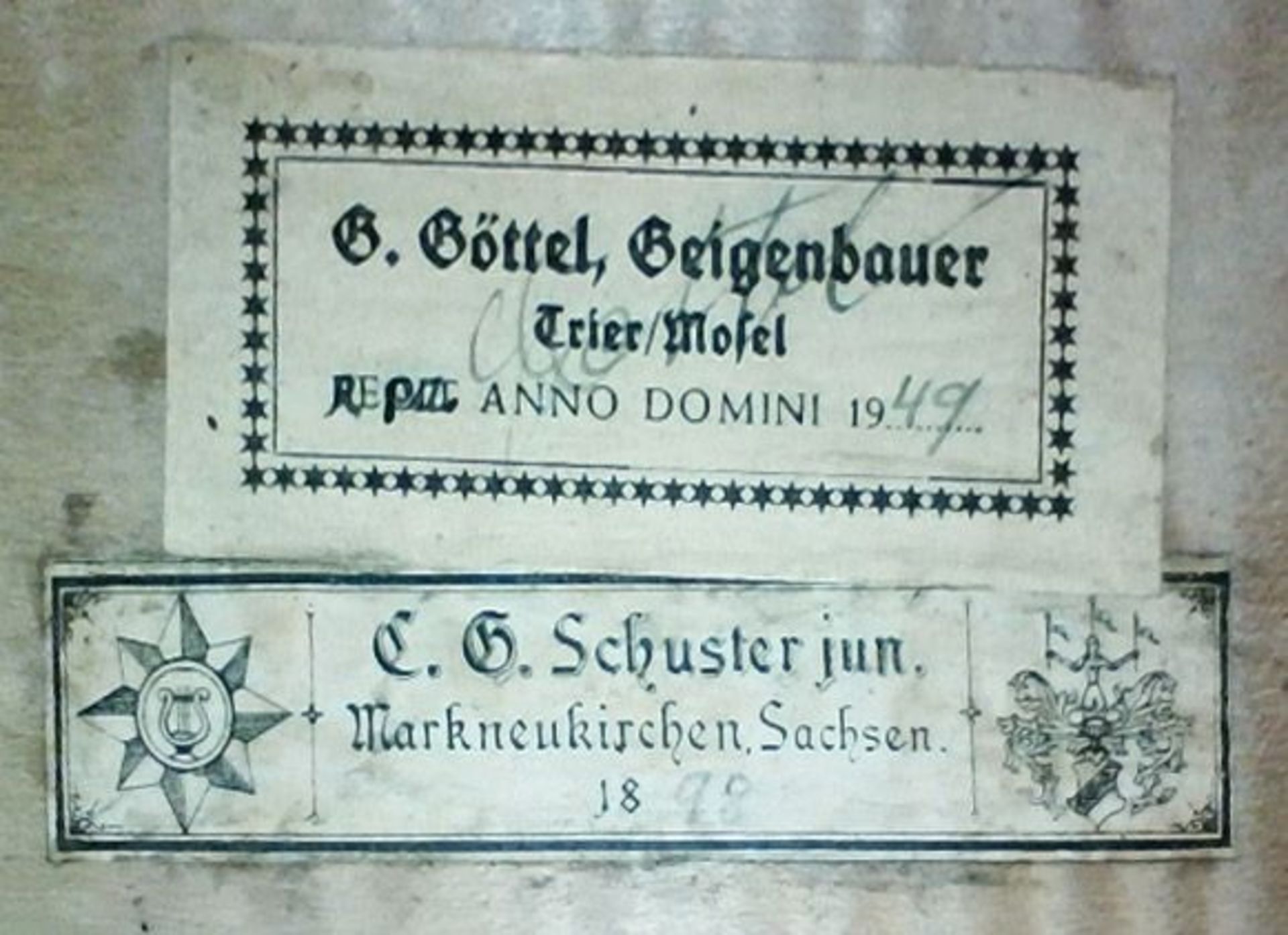 Meister-Cello. Carl Gottlob Schuster jun., Markneukirchen. 1898. - Image 7 of 7