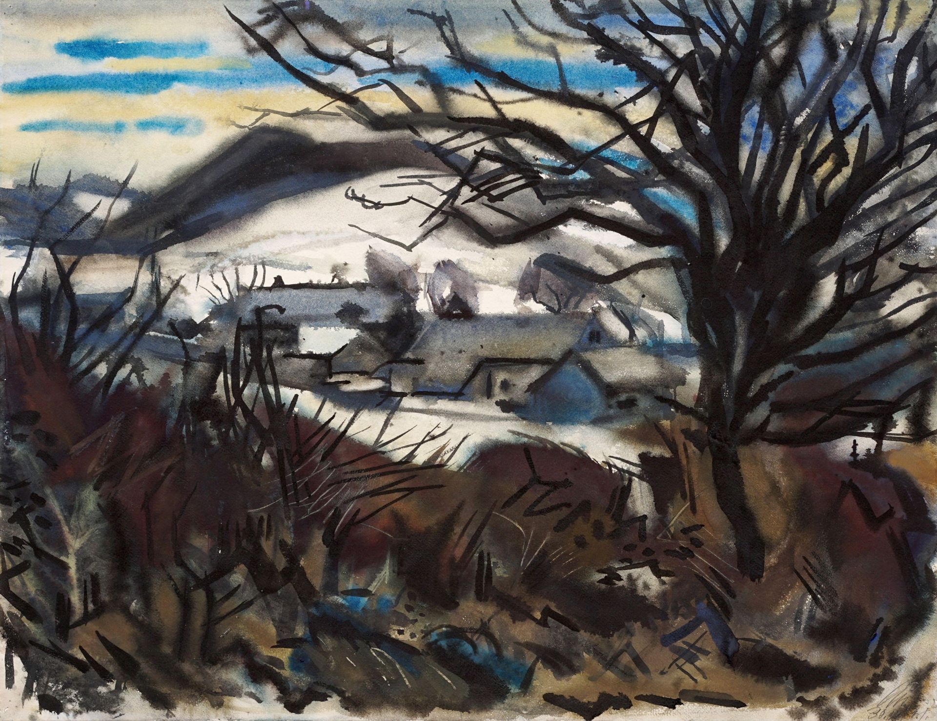 Curt Querner "Winter in Karsdorf". 1961.