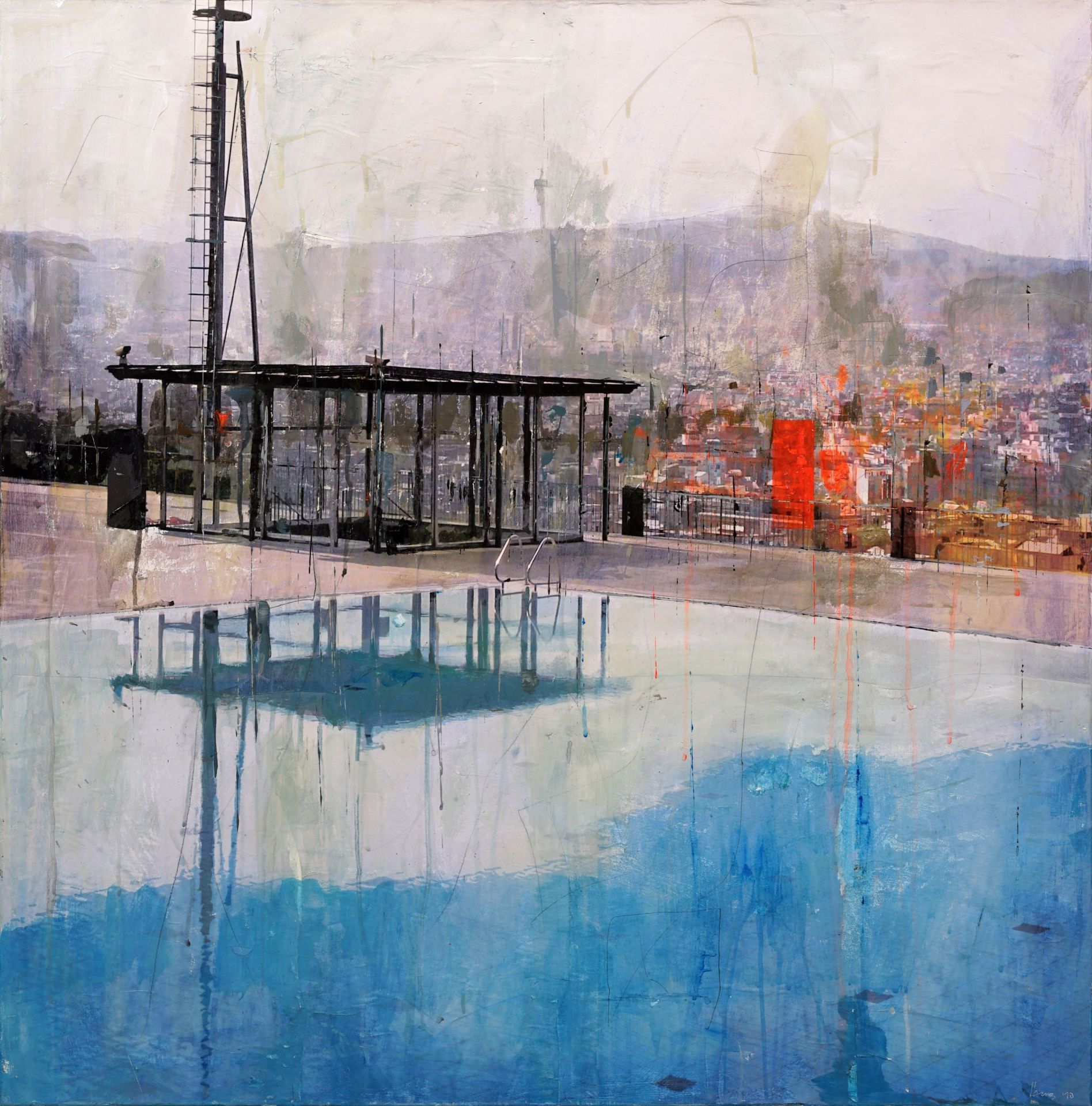 Markus Haub "View 95" (Blick vom Barcelona-Pavillon auf Barcelona) . 2013.