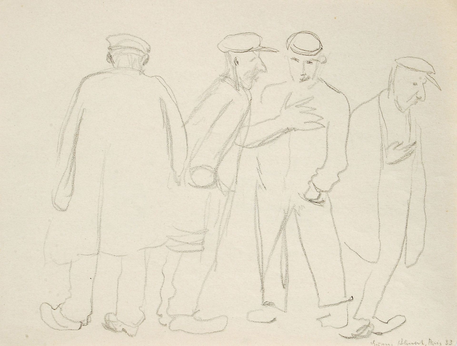 Gussy Hippold-Ahnert, 11 Pariser Zeichnungen. 1933. - Image 8 of 10