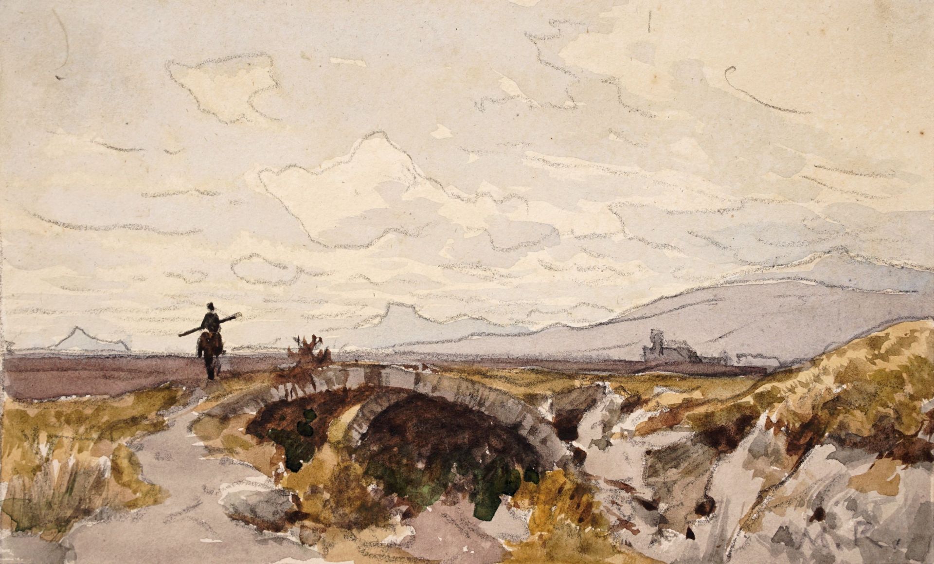 Max Wilhelm Max Wilhelm Roman, Fuhrwerk in der Römischen Campagna / Reiter in der ...