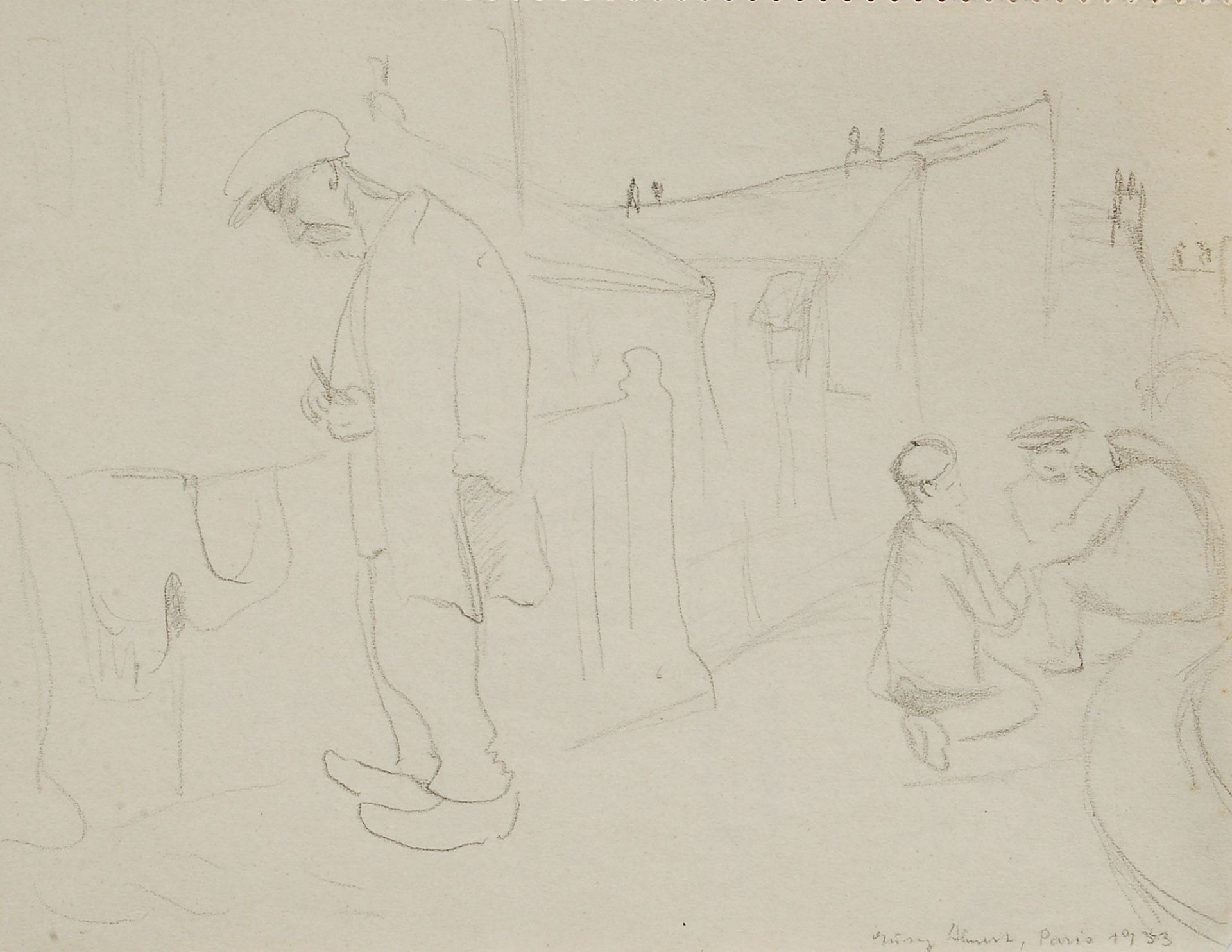 Gussy Hippold-Ahnert, 11 Pariser Zeichnungen. 1933. - Image 9 of 10
