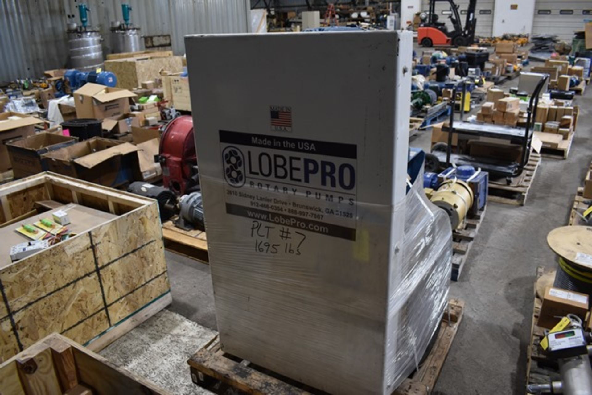 Lobepro Rotary Pump, 20 HP Motor, $25 Rigging/Loading Fee