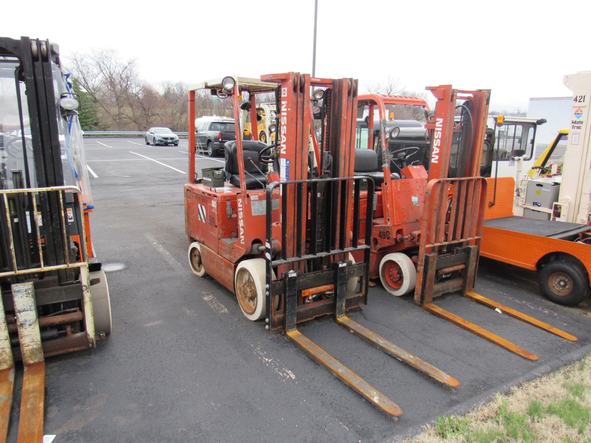 Nissan Forklift, Model #CDGMO, Type = EE, Max Lift Height = 187 Inches - Image 7 of 8