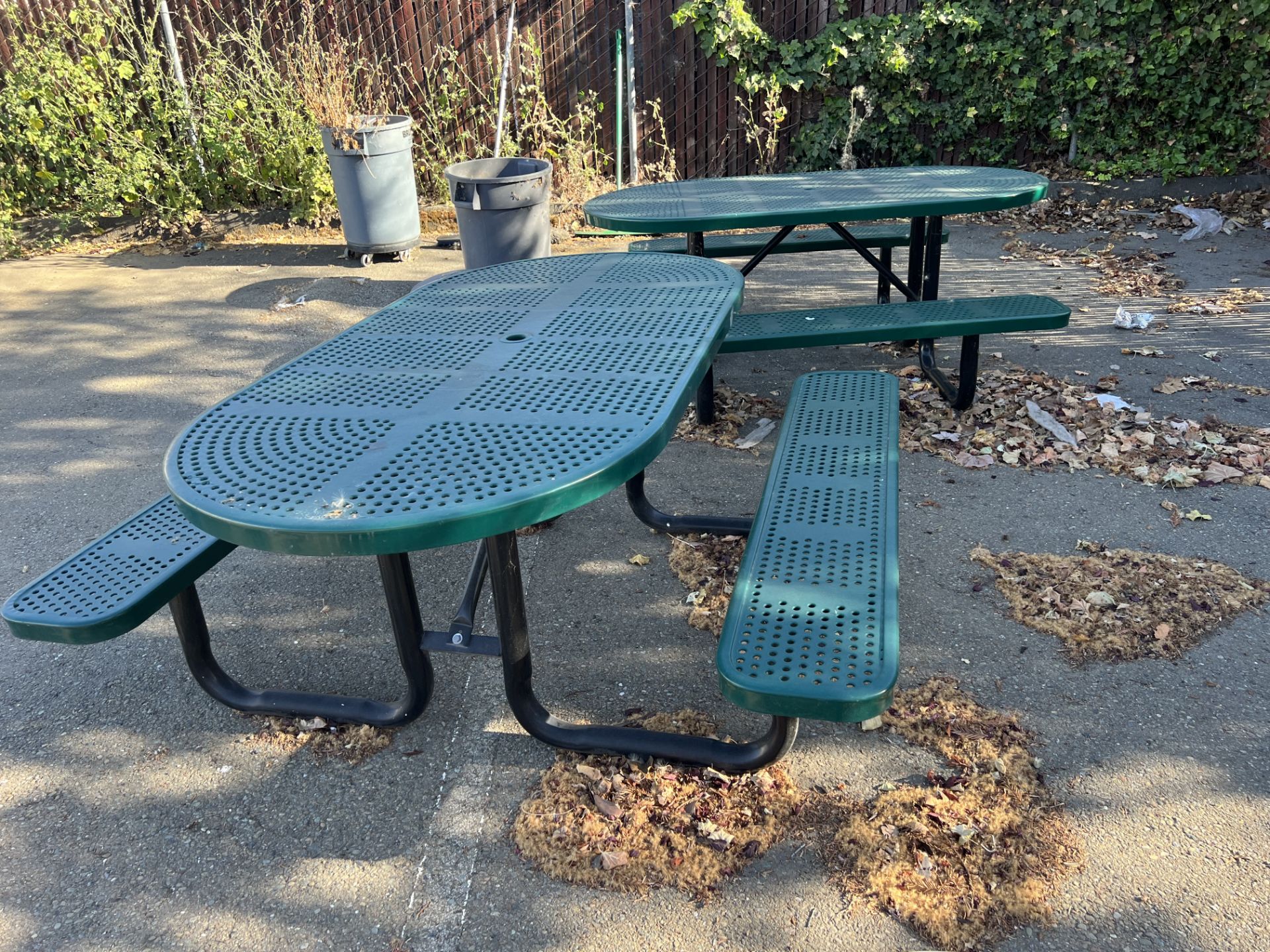 Two outdoor break tables ***RIGGING FEE of $