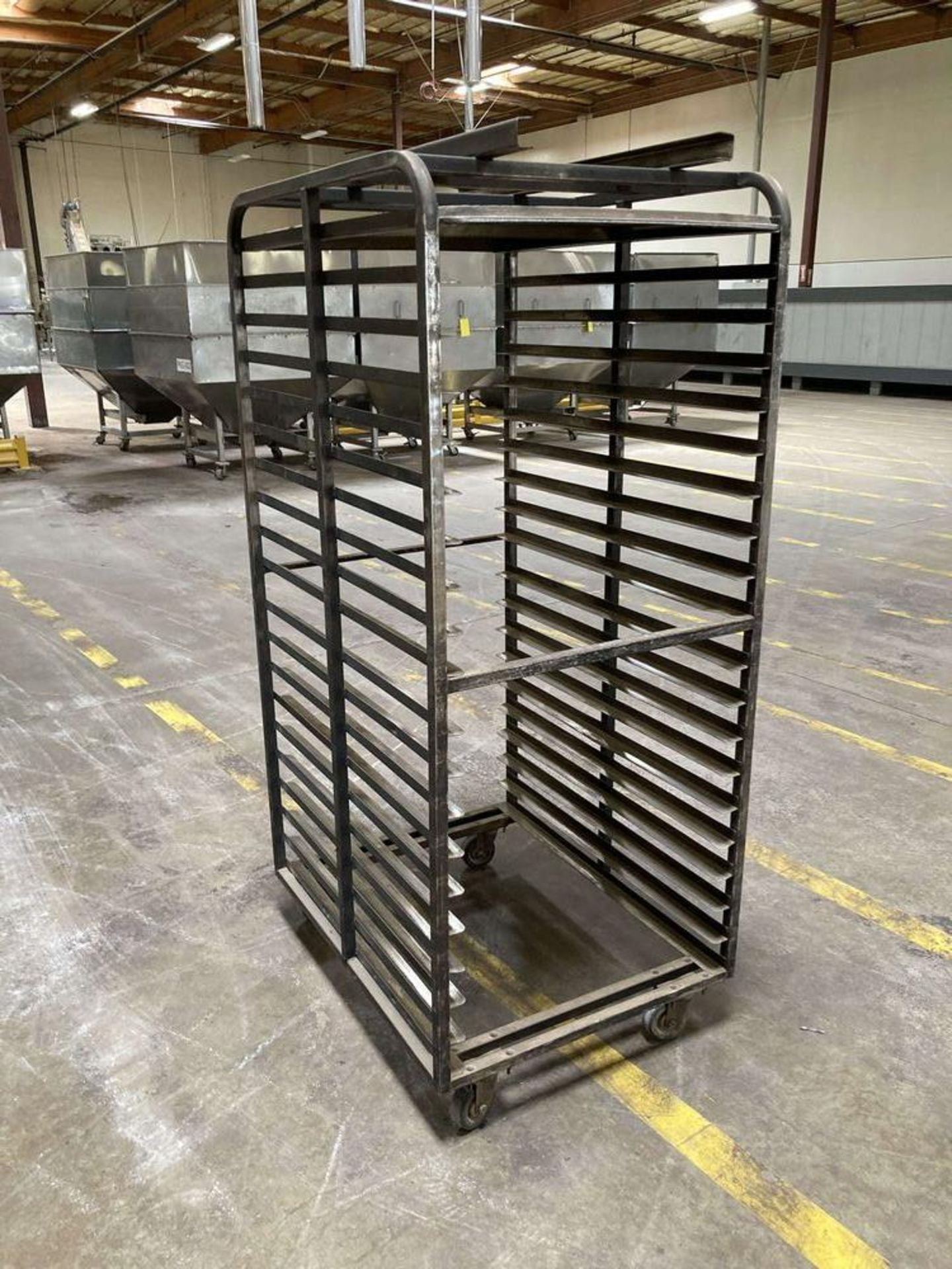 LOT of 10 baking pan rack with caster, 26 in w x 36 in deep x 20 slots. ***RIGGING FEE of $100 - Image 2 of 2