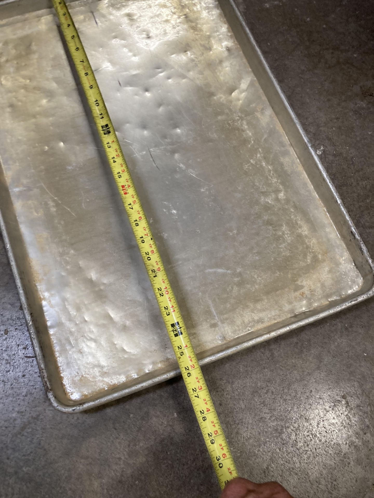 (LOT of approx 250) solid sheet baking pan, 26 in x 18.5 in ***RIGGING FEE of $75